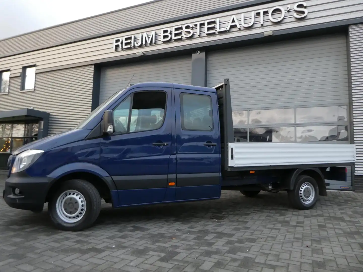 Mercedes-Benz Sprinter 313 CDI 432 wb open laadbak dc pick-up airco Blue - 2