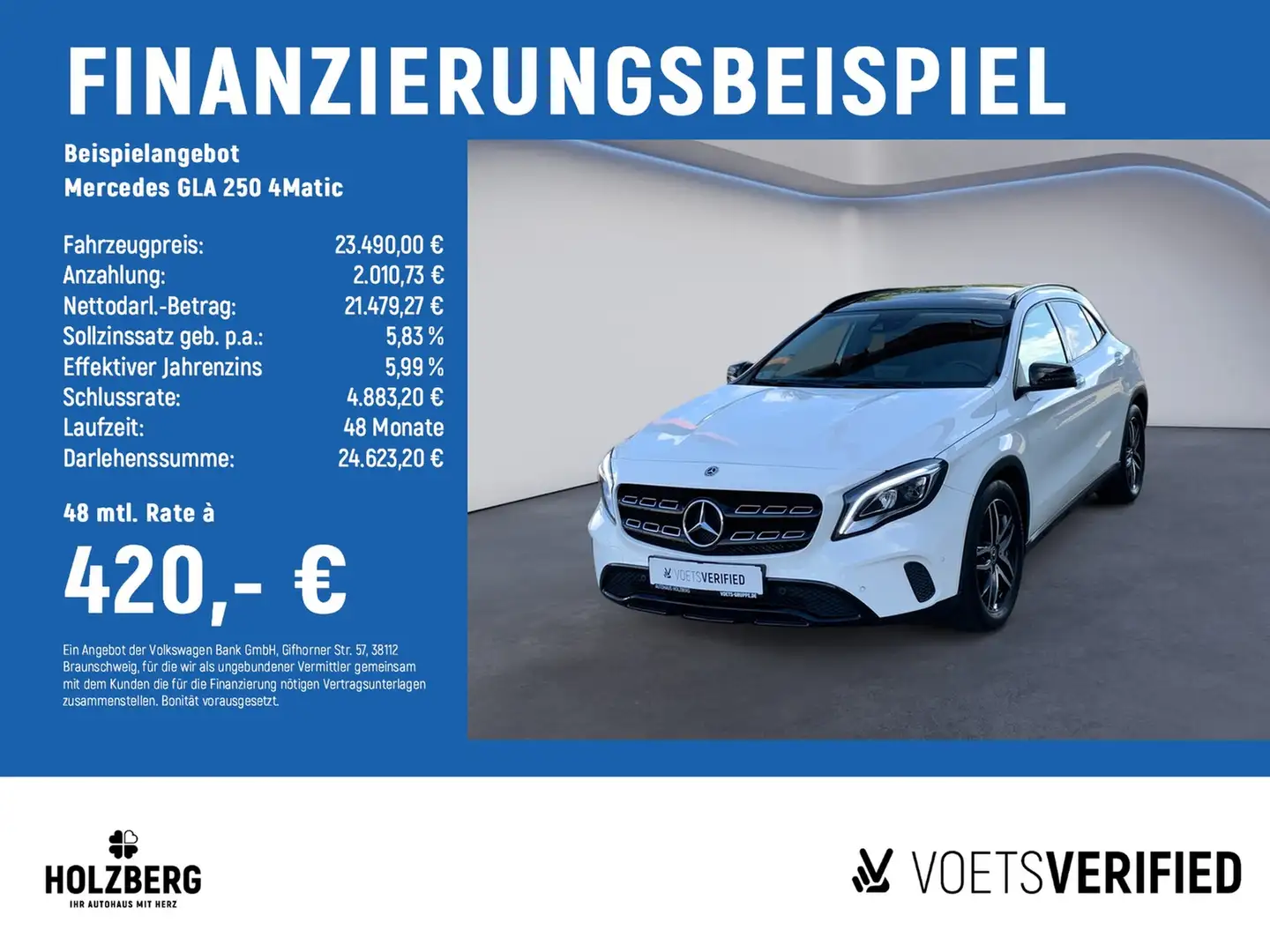 Mercedes-Benz GLA 250 4Matic NAVI+PANO+RFK Blanco - 2