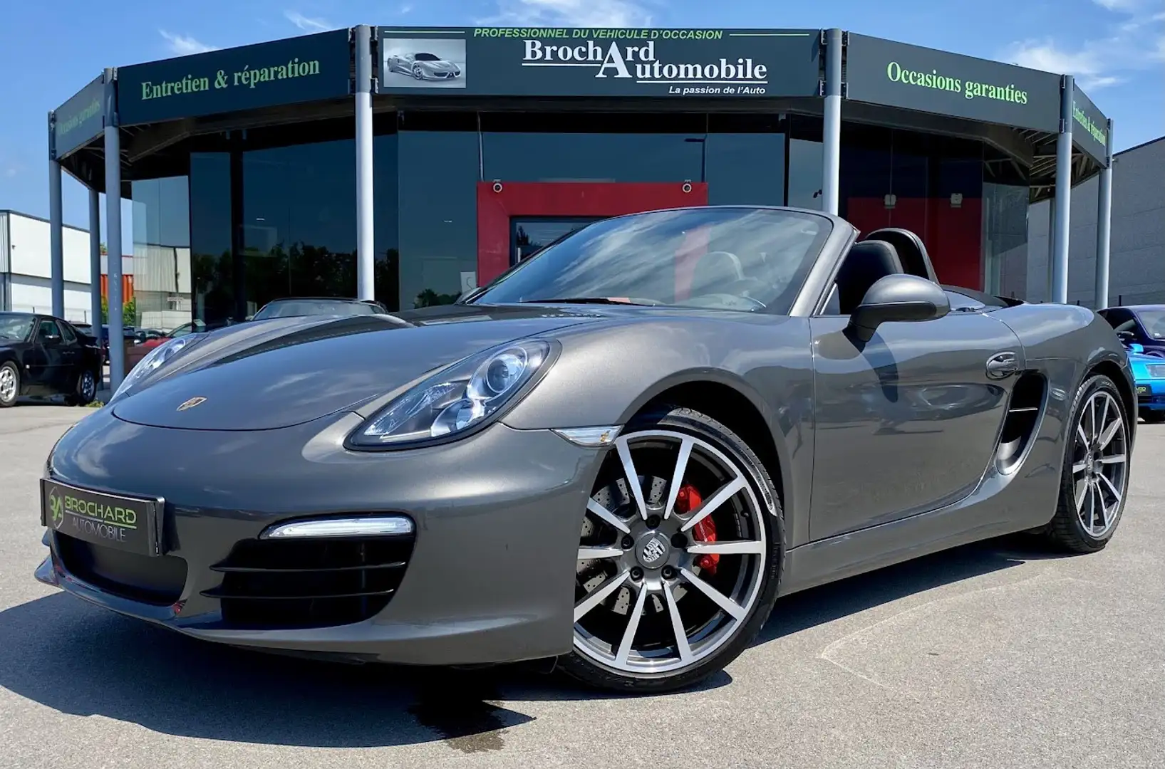 Porsche Boxster S (981) / Flat 6 3.4l 315 CH PDK 7 / Volant Sport  Gris - 1