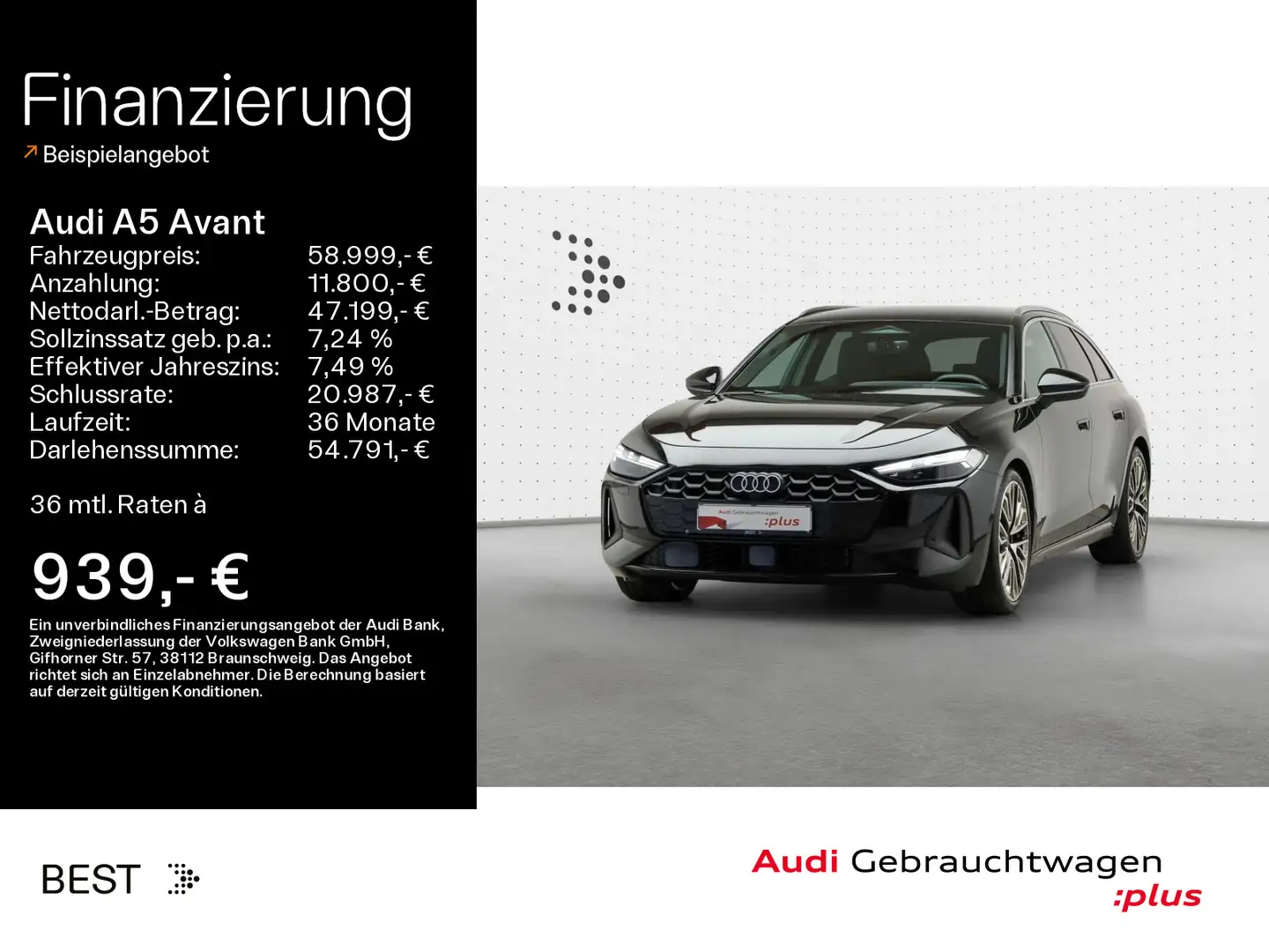 Audi A5 TFSI S-LINE*MATRIX*B&O*HUD*LEDER*NAVI*A Schwarz - 1