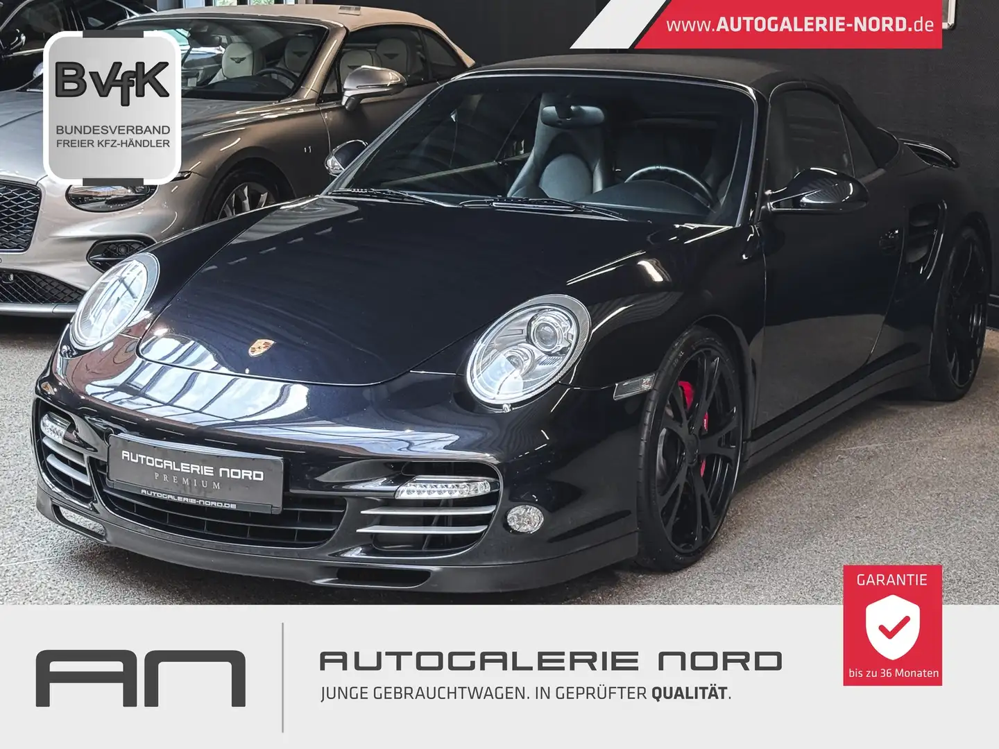Porsche 997 911 Turbo Cabrio Techart+Sport-Chrono+Liftsystem Noir - 1