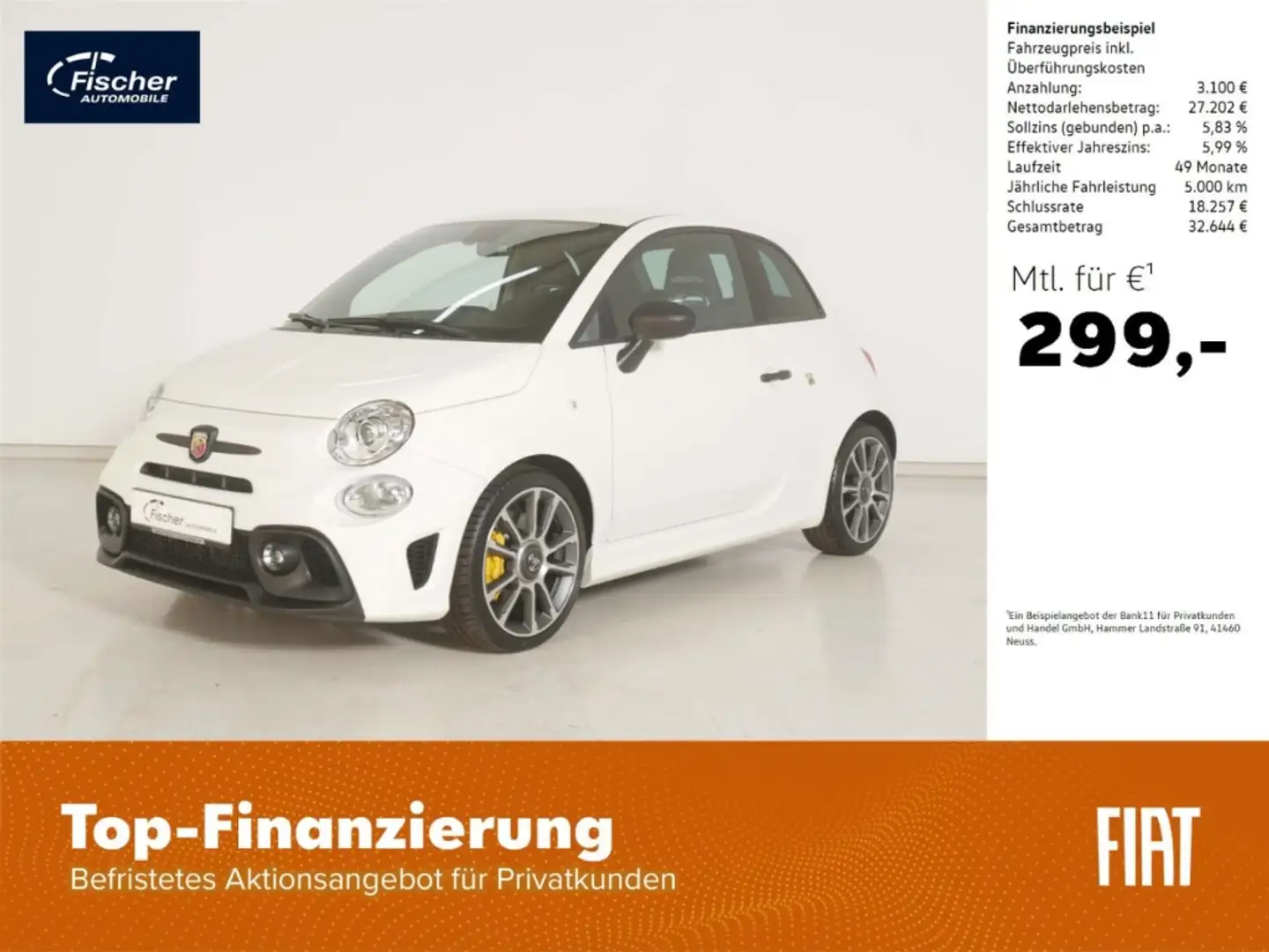 Abarth 695 1.4 T-Jet 16V Turismo Bílá - 1