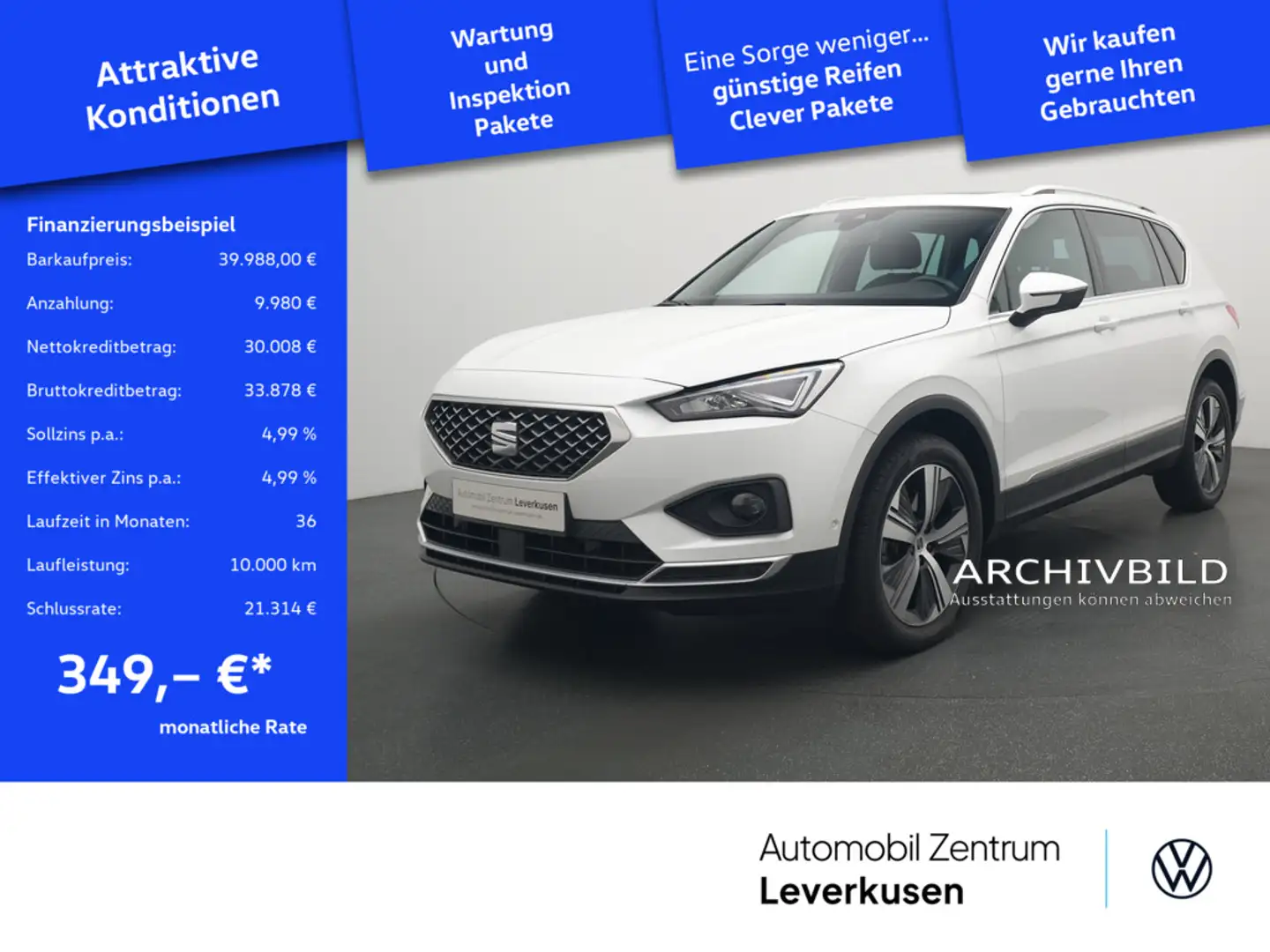 SEAT Tarraco DSG VIRT AHK PANO KAM SHZ PDC Schwarz - 1