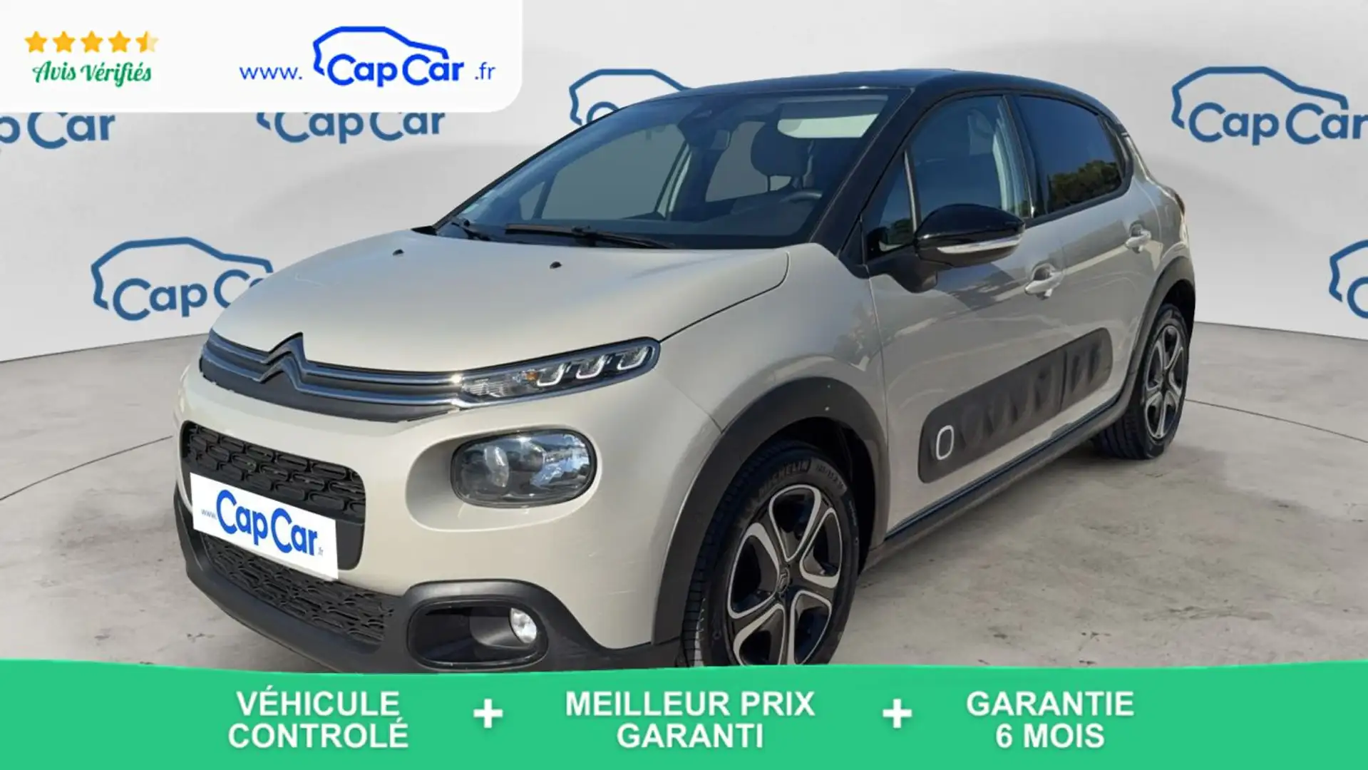 Citroen C3 1.2 PureTech 110 EAT6 Shine - Première main Automatique Beige - 1
