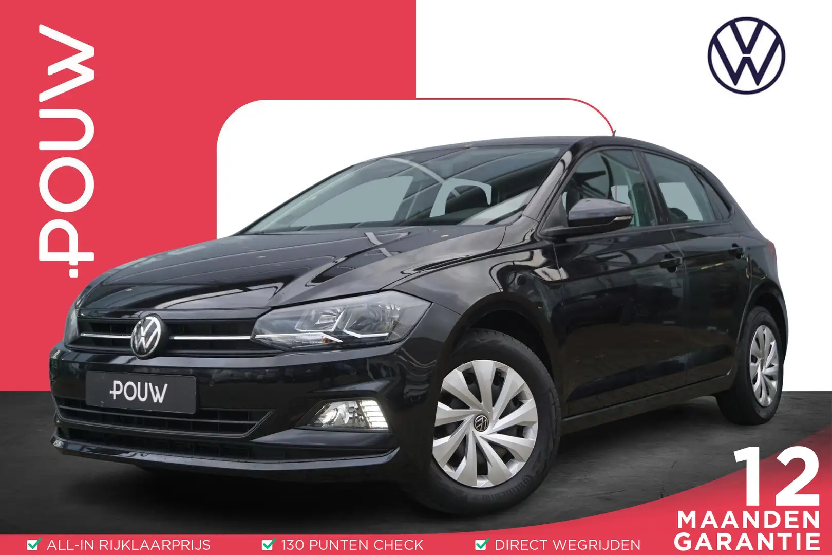 Volkswagen Polo 1.0 TSI 95pk Comfortline | Navigatie | Apple Carpl Noir - 1