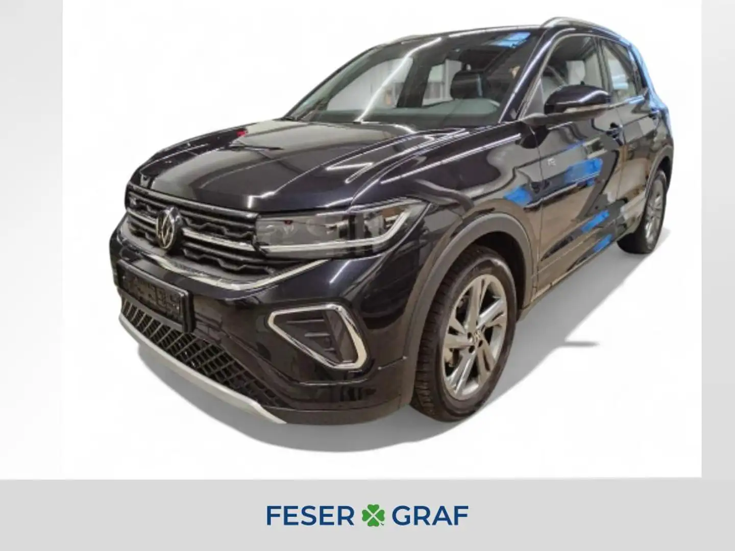 Volkswagen T-Cross 1.0 TSI R-Line DSG/LED/Rear View/Sitzhzg./Navi Schwarz - 1