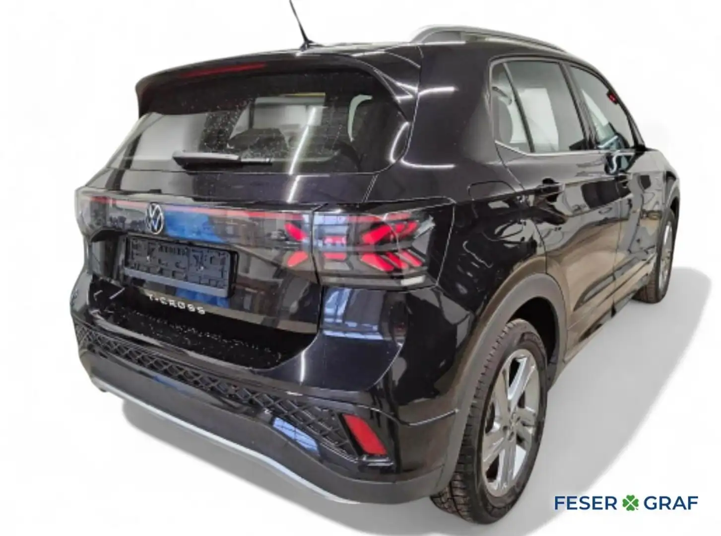 Volkswagen T-Cross 1.0 TSI R-Line DSG/LED/Rear View/Sitzhzg./Navi Schwarz - 2