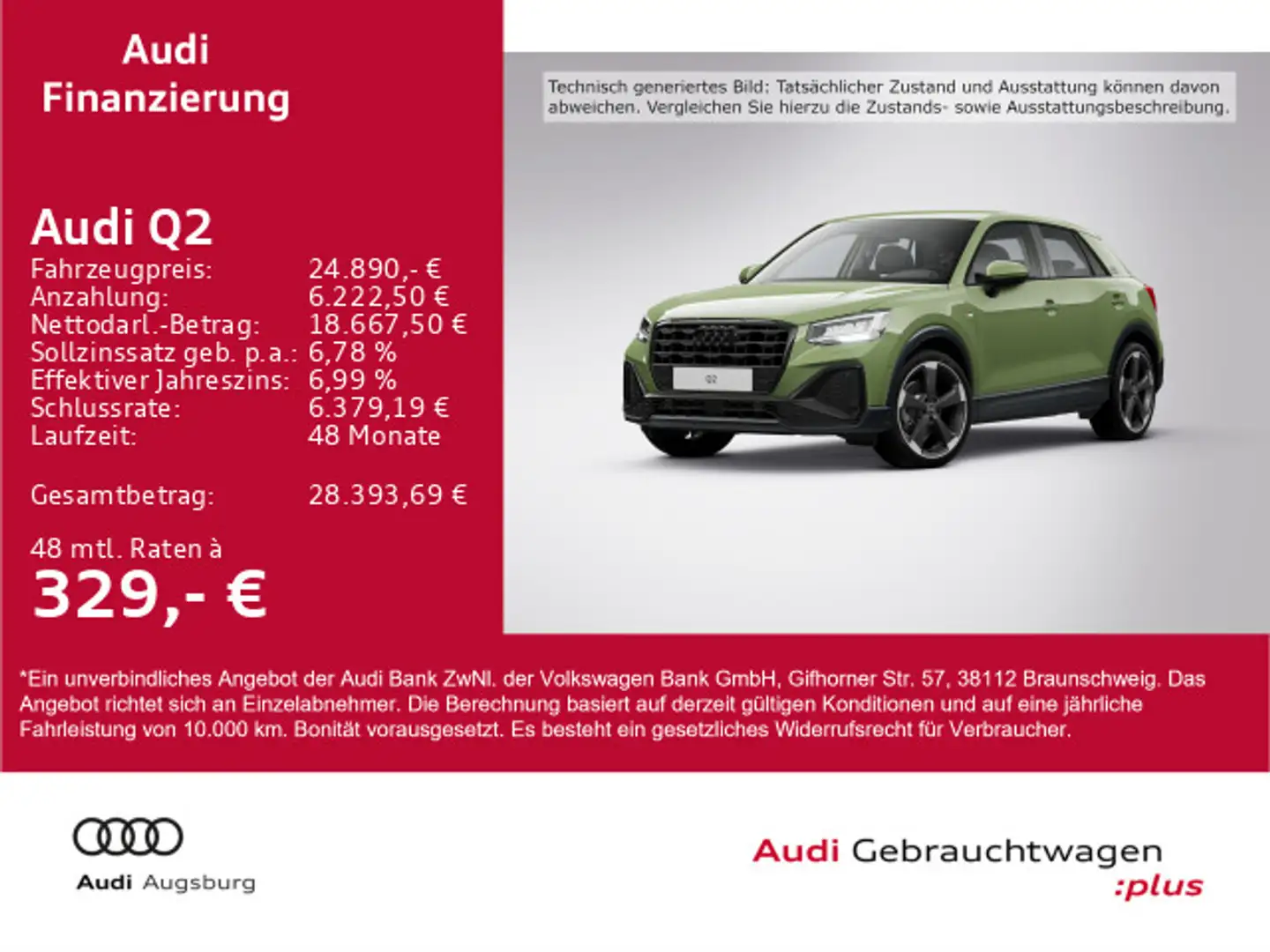 Audi Q2 S line 35 TFSI S tronic 8-fach bereift Verde - 1