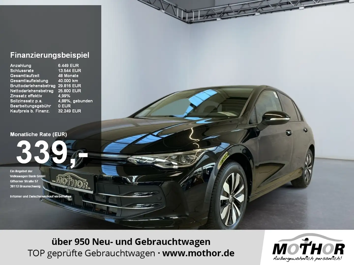 Volkswagen Golf VIII Goal 2.0 TDI DSG ACC MATRIX SHZ NAVI Schwarz - 1