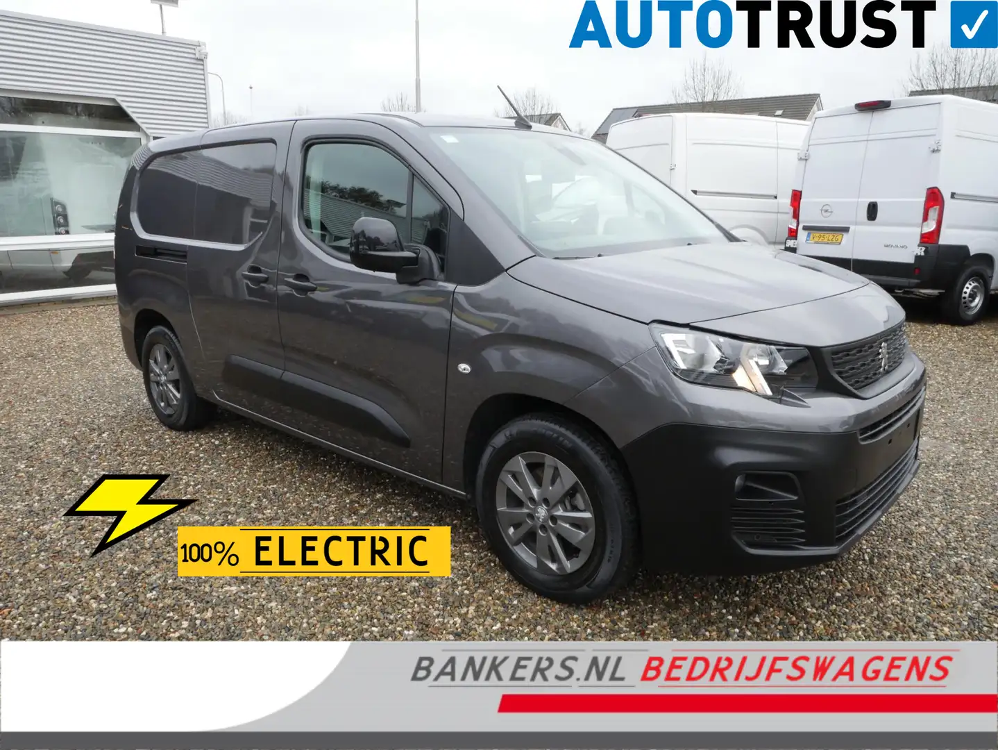 Peugeot Partner E-Partner 50KWH L2 3-zits haak Mooie bus Gris - 1
