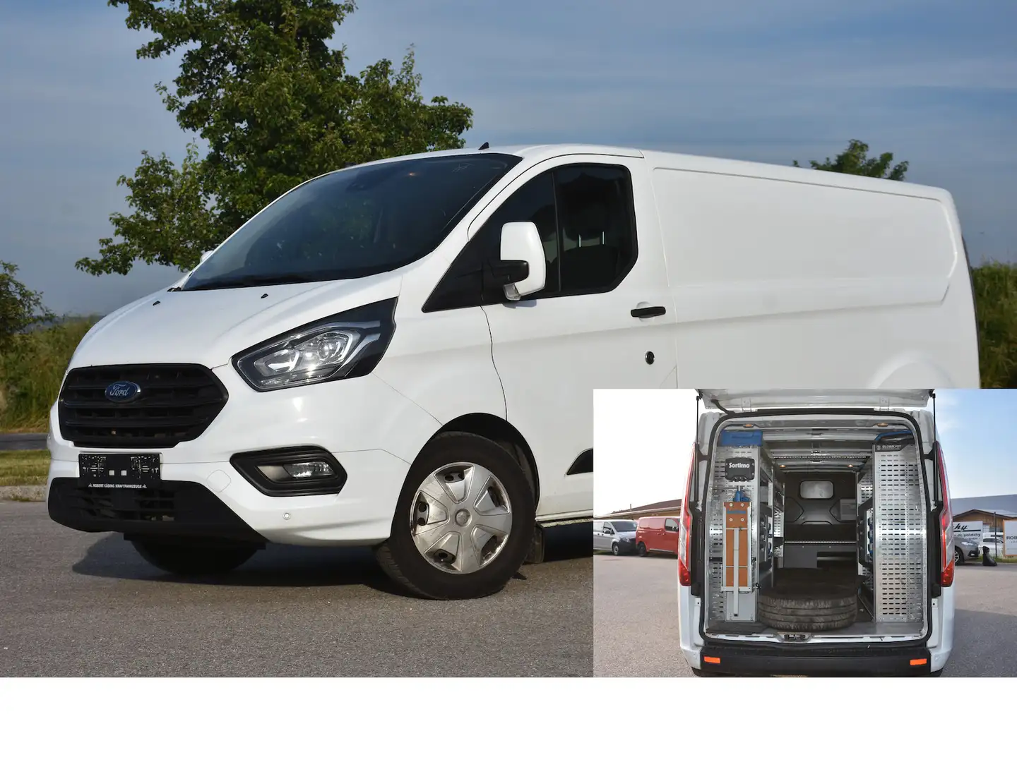 Ford Transit Custom 320 L2 Trend/AT/Sortimo/Navi/RKam Weiß - 1