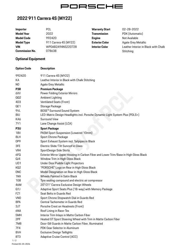 2022 Porsche 911