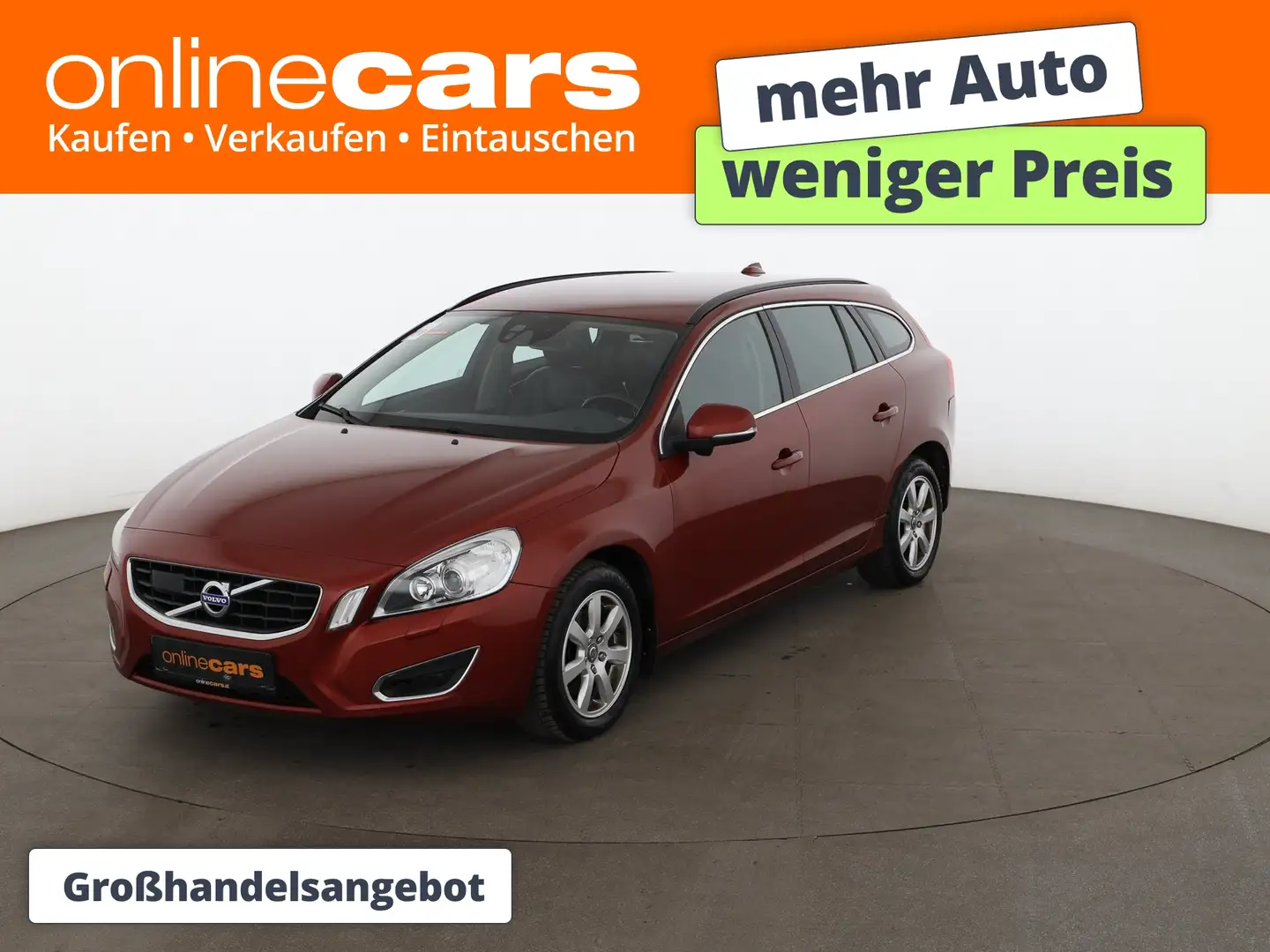 Volvo V60 Kombi D3 Aut XENON AHK LEDER MEMORY NAVI Rot - 1