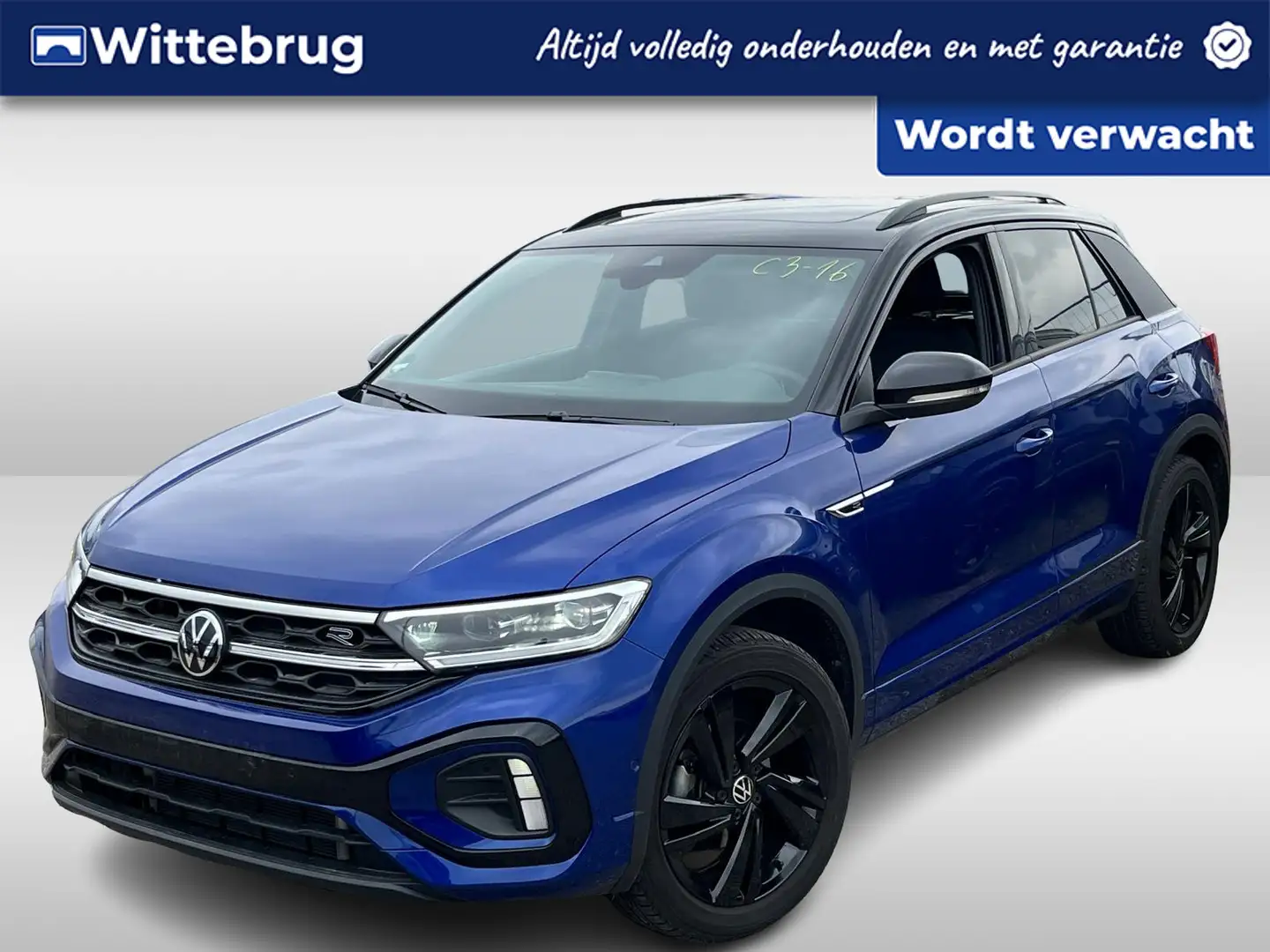 Volkswagen T-Roc 1.5 TSI 150pk DSG R-Line / Black Style / Panoramad Blauw - 1