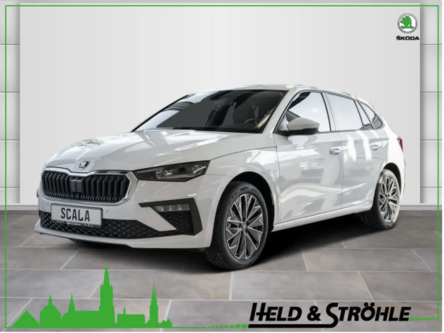 Skoda Scala Selection 1,0 TSI 85kW SHZ R-KAM NAVI Weiß - 1