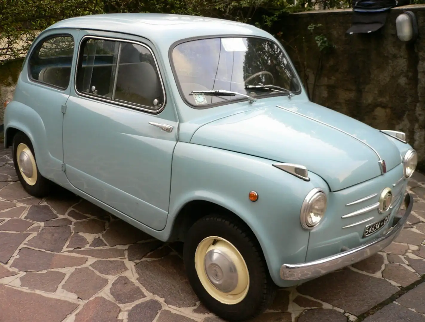Fiat 600 VETRI SCORREVOLI "MILLEMIGLIA" Albastru - 2
