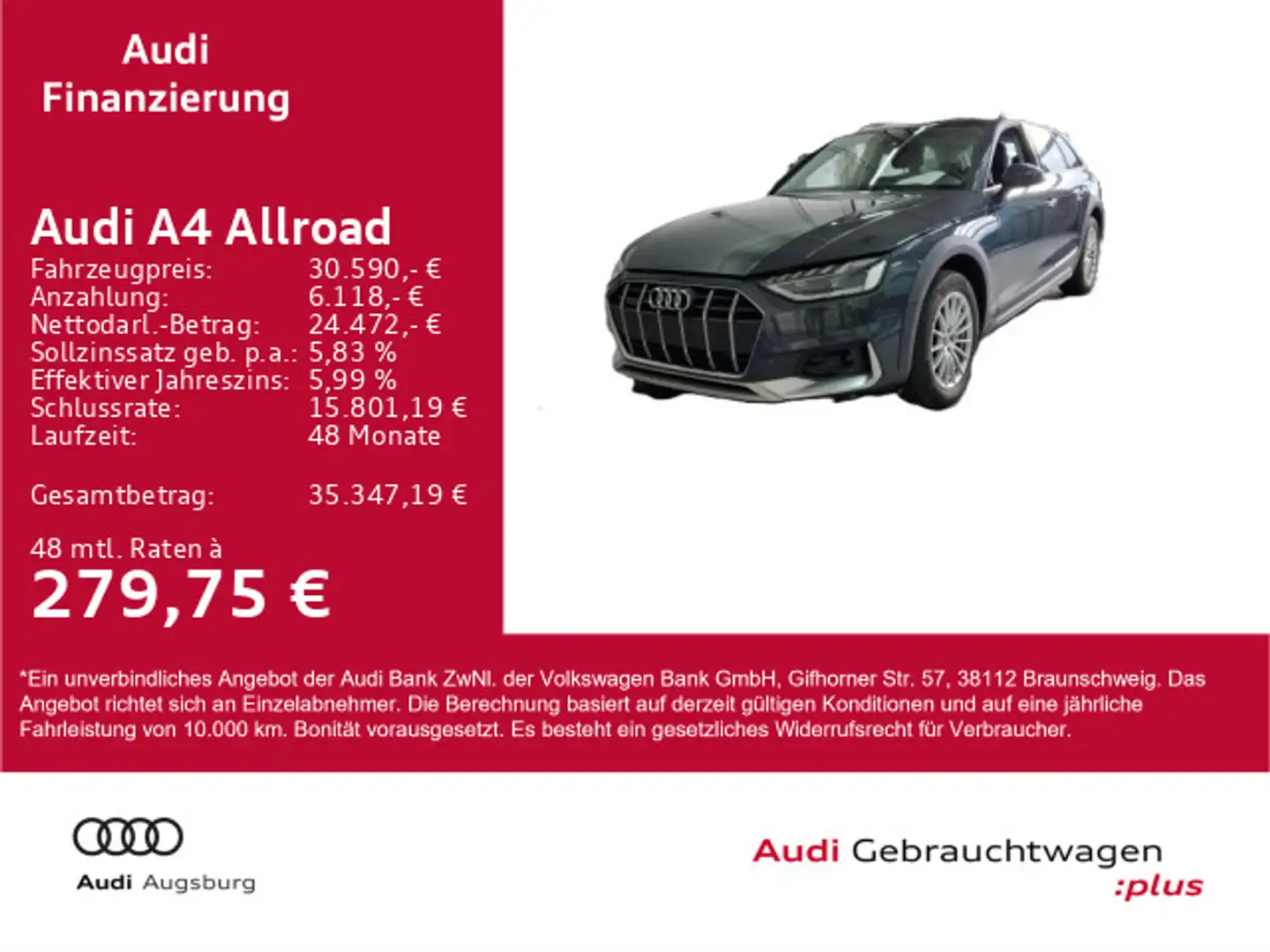 Audi A4 allroad A4 allroad quattro 40 TDI S tr. *PANO*NAVI*8fach Gris - 1