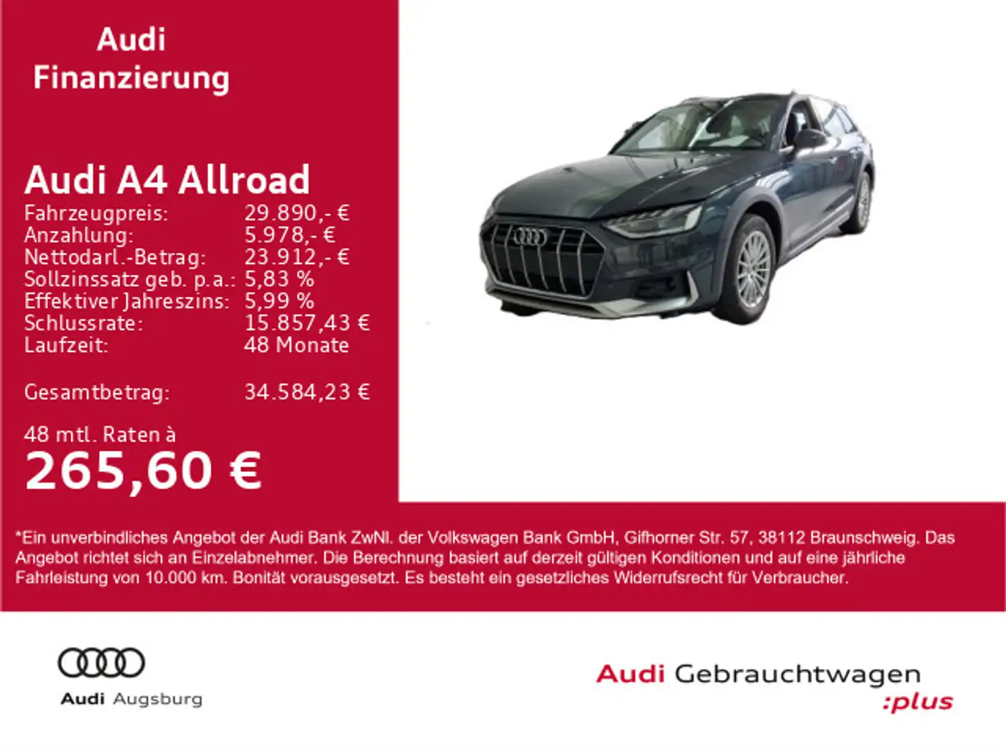 Audi A4 allroad A4 allroad quattro 40 TDI S tr. *PANO*NAVI*8fach Grijs - 1