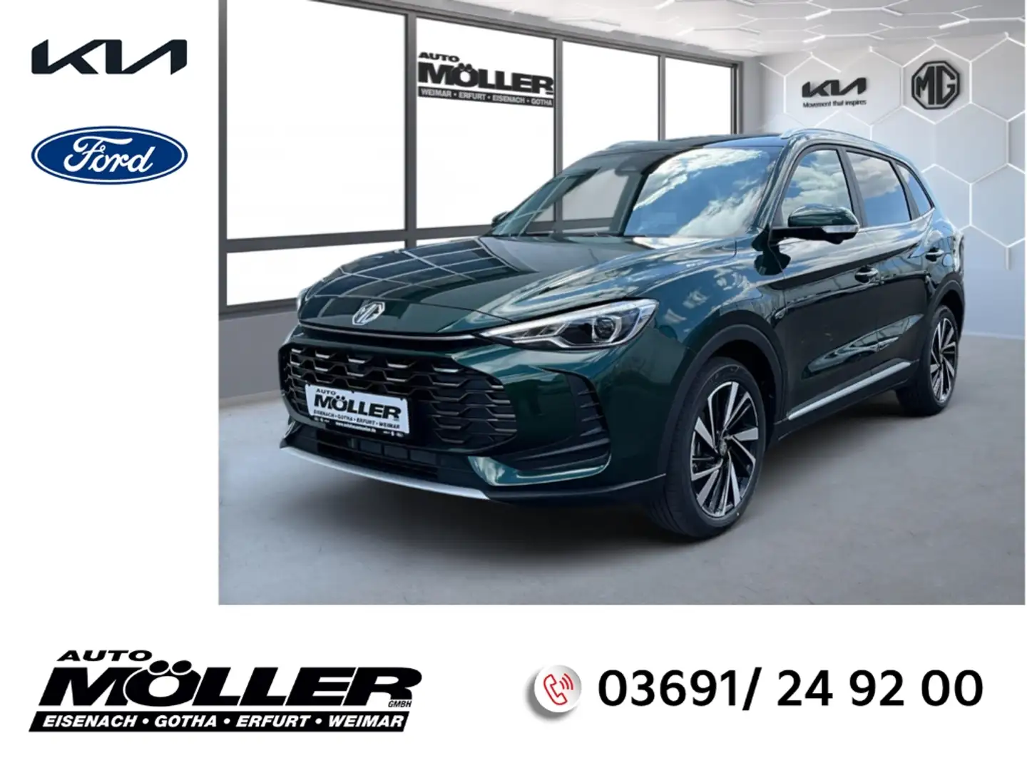 MG ZS Hybrid+ Luxury  Leder Navi LED 360°ACC SHZ Vert - 1