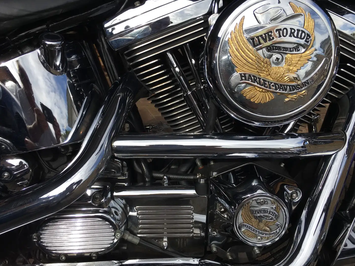 Harley-Davidson Heritage Softail Classic 1. Hand Albastru - 1