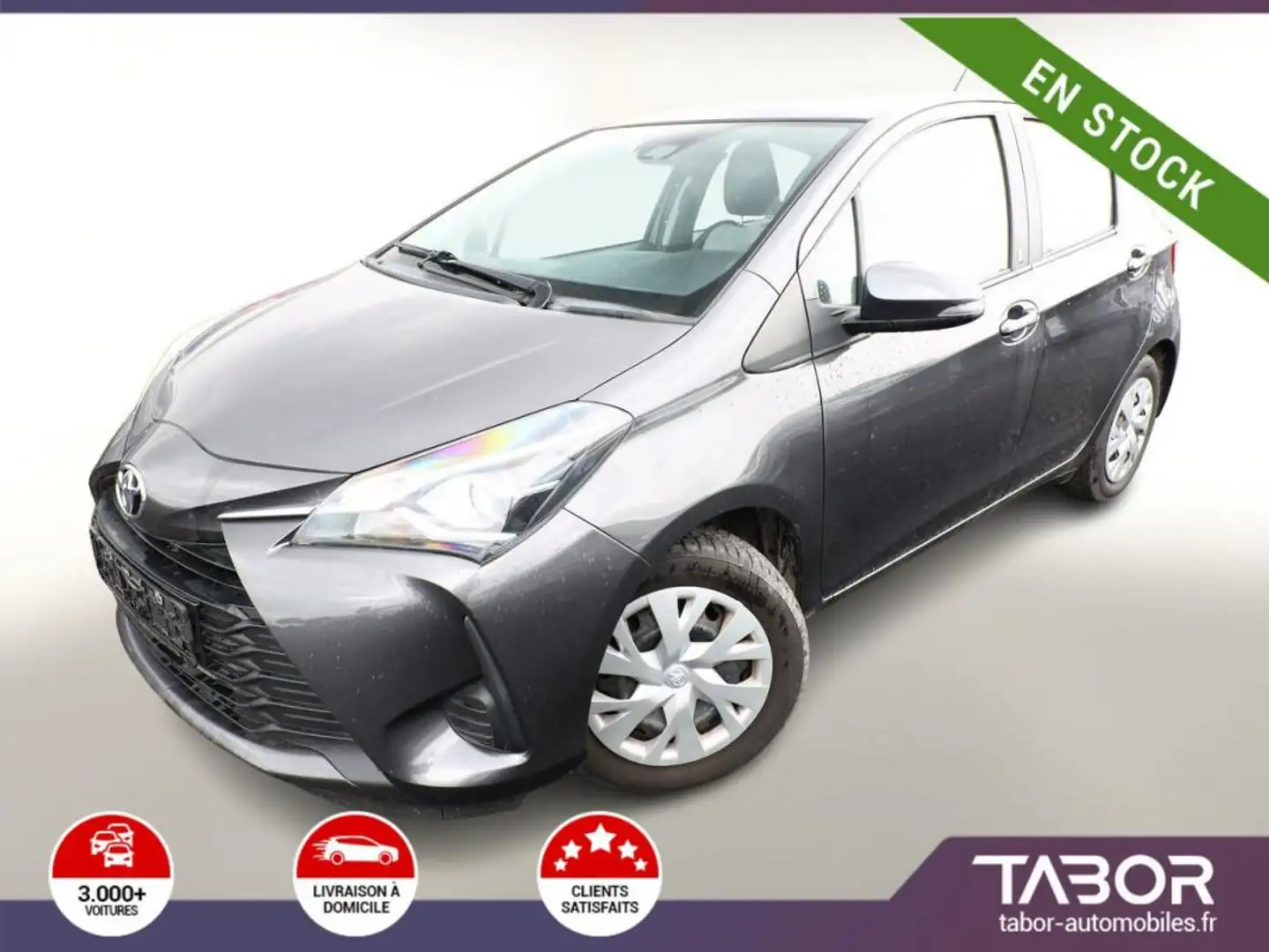 Toyota Yaris 1.0 VVT-i 72 Comfort Cam. Gris - 1