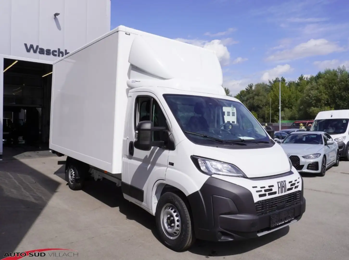 Fiat Ducato MAXI L4 Kofferaufbau mit Laderampe & Anhängevorrichtung  350 Weiß - 1