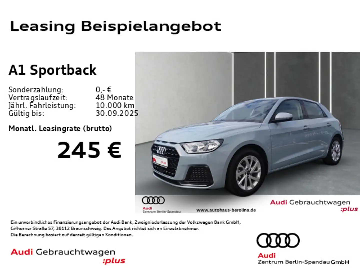 Audi A1 25 TFSI Adv. S tronic *GRA*Virt.C* Grau - 1