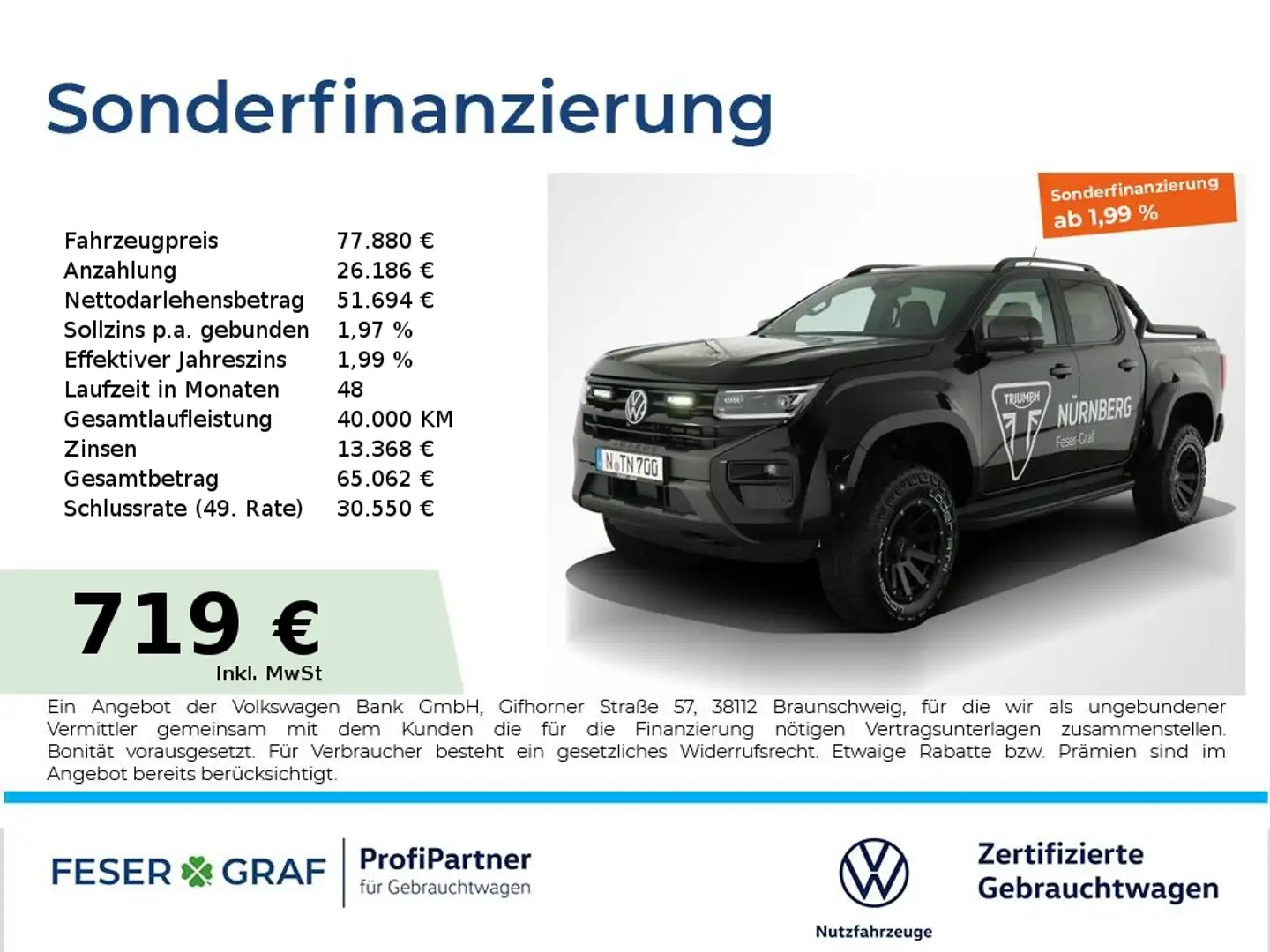 Volkswagen Amarok 3.0 TDI PanAmericana 4x4 Triumph-Edition Schwarz - 1