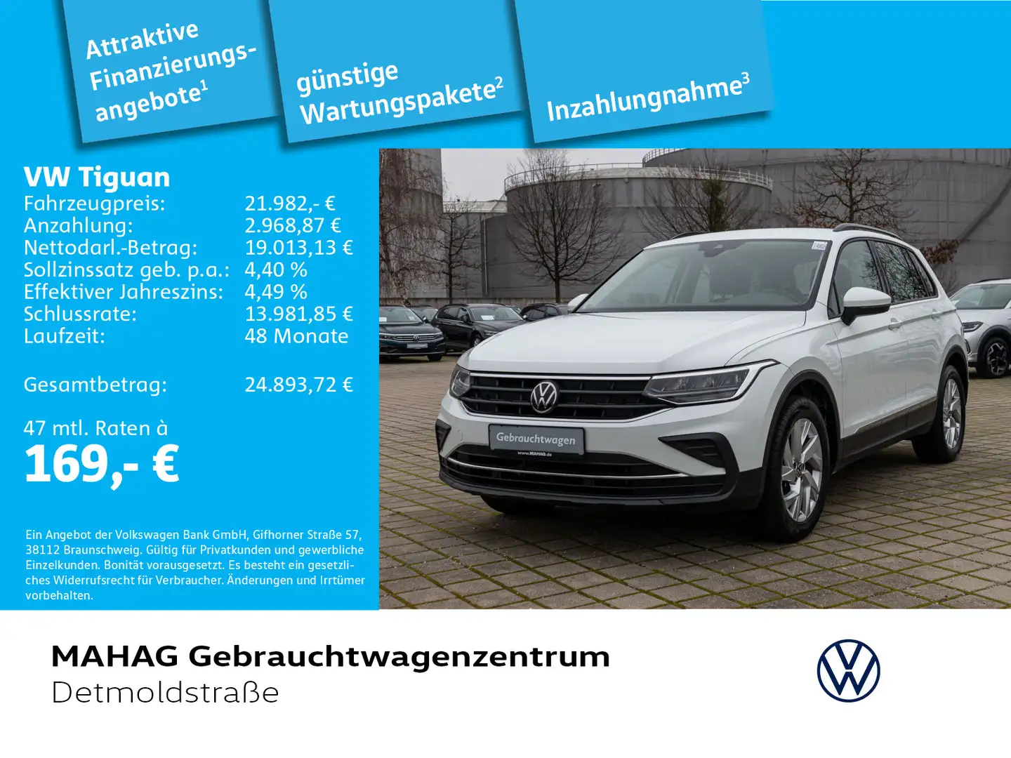 Volkswagen Tiguan 1.5 TSI LIFE Navi LED 6-Gang Weiß - 1
