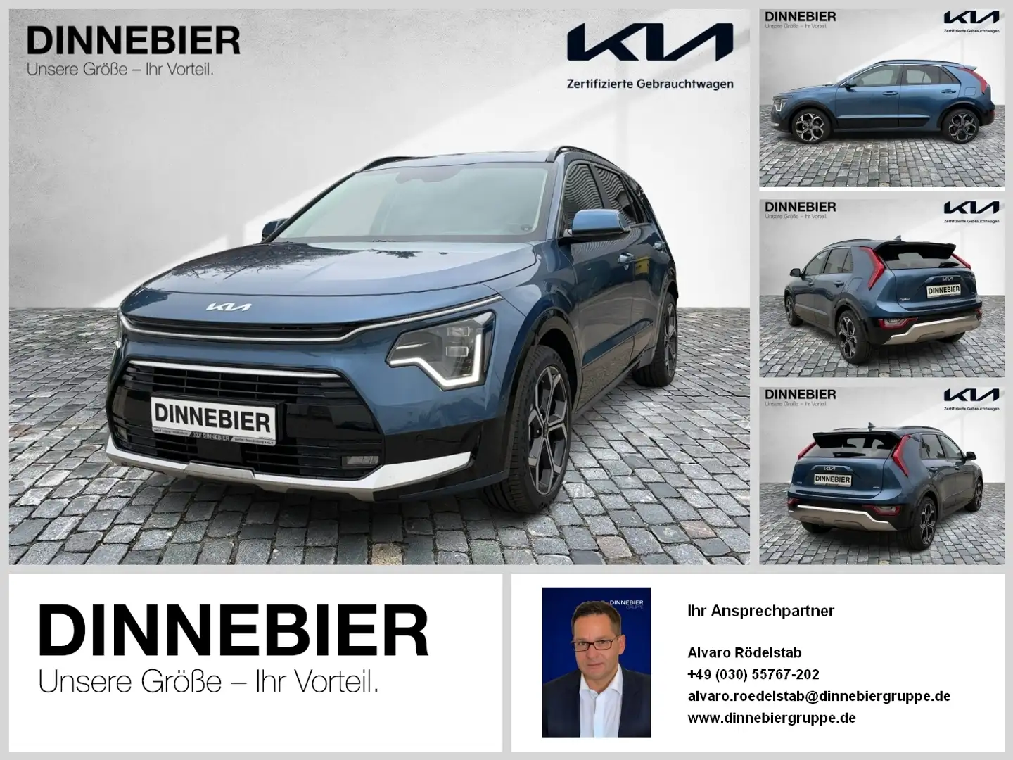 Kia Niro Spirit 1.6 HEV LED+Navi+Kamera+Glasdach Azul - 1