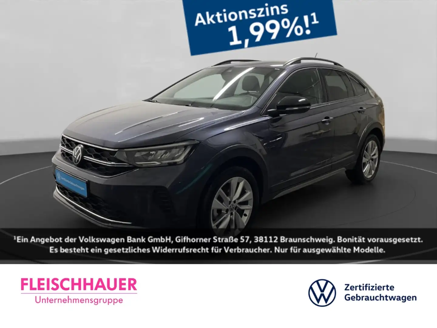 Volkswagen Taigo 1.0 TSI Goal LIFE LED Navi Tel.-Vorb. Apple CarPla Grau - 1