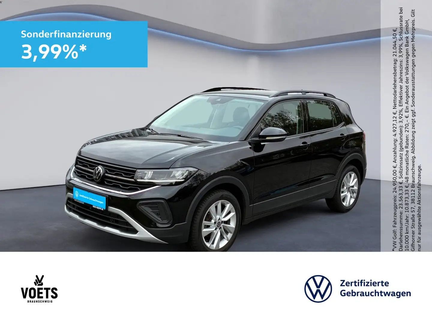 Volkswagen T-Cross Life 1.0 TSI LED+ACC+SHZ Schwarz - 1