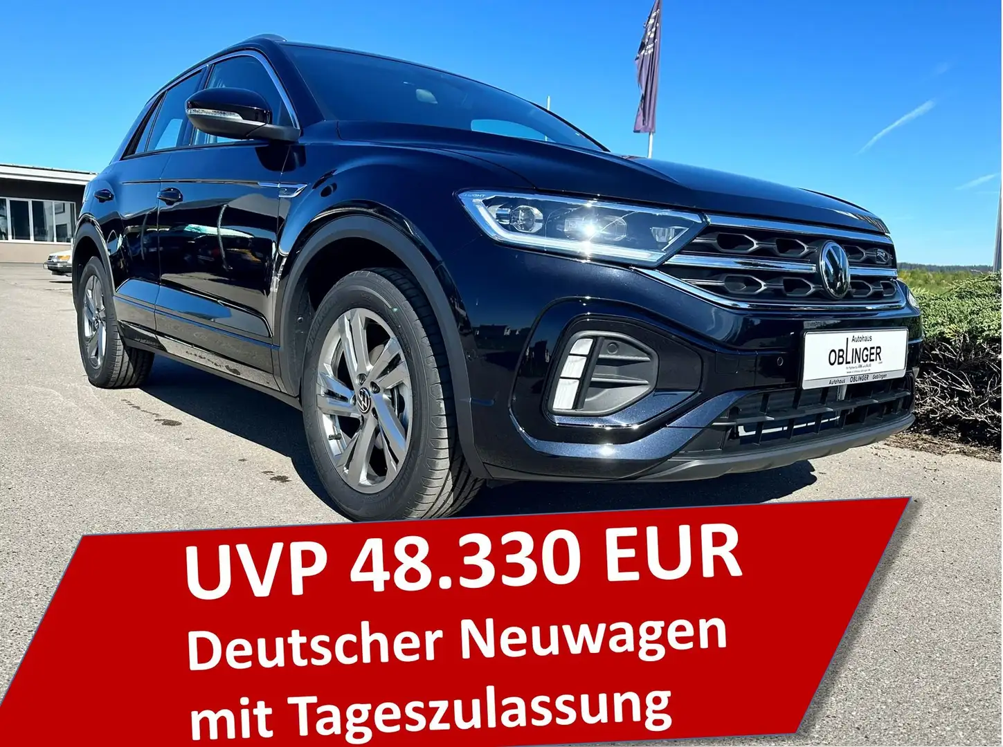 Volkswagen T-Roc 1.5 TSI OPF DSG R-Line *PANO AHK Kamera UVP 45.370 Noir - 1