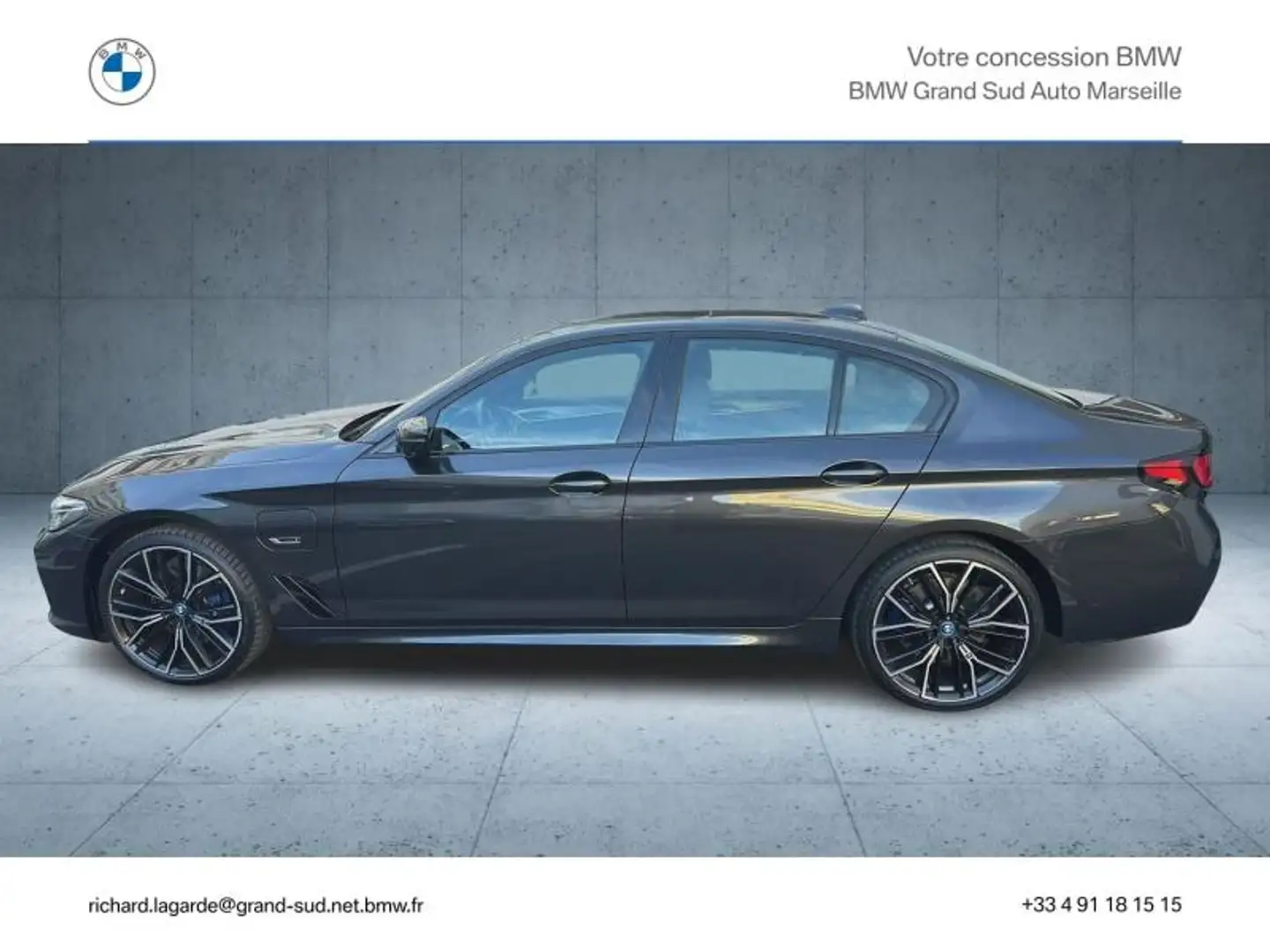 BMW 530 530eA 292ch M Sport Steptronic Gris - 2