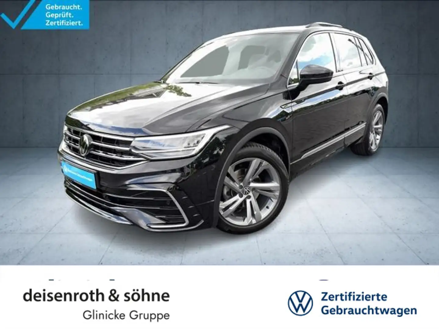 Volkswagen Tiguan R-Line 1.5 TSI DSG StHz/AHK/Nav/Keyless/A Noir - 1