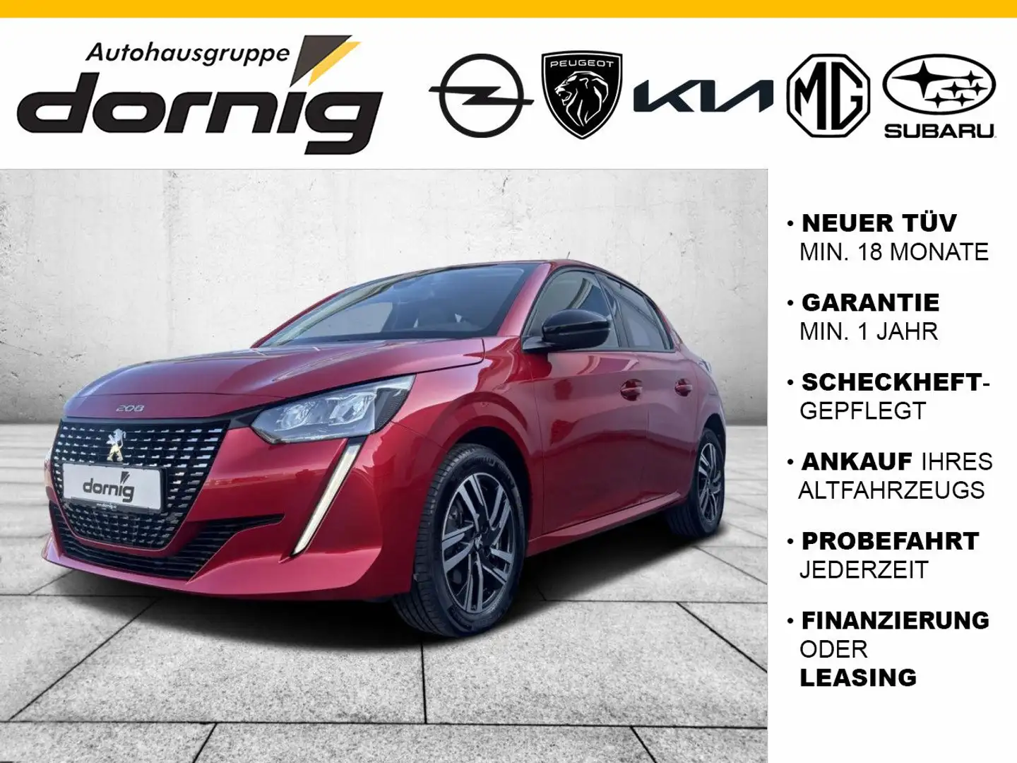 Peugeot 208 Allure Pure Tech 100 EAT8 Rot - 1