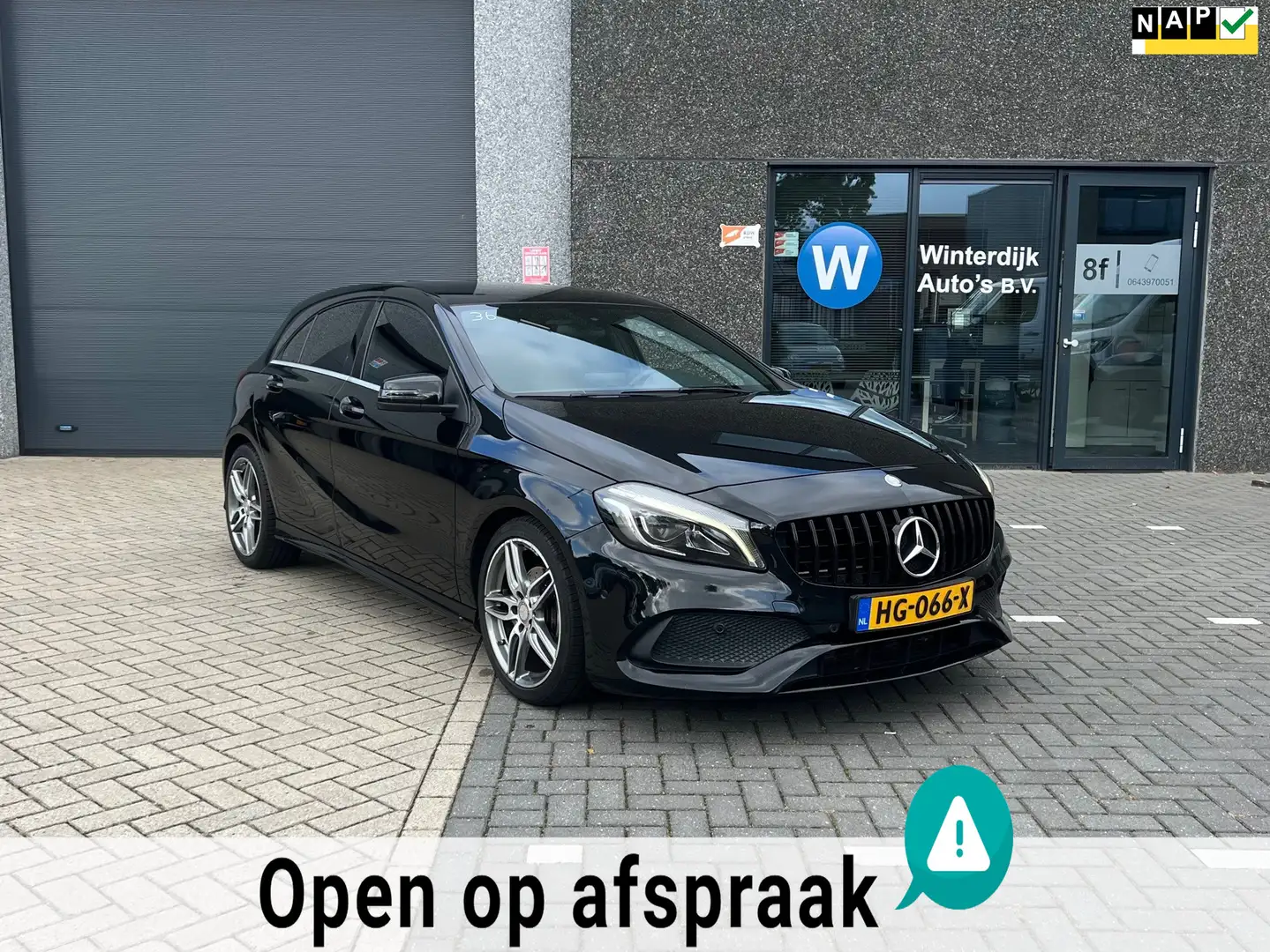 Mercedes-Benz A 180 Ambition AMG-pakket, Led, Leder Zwart - 1