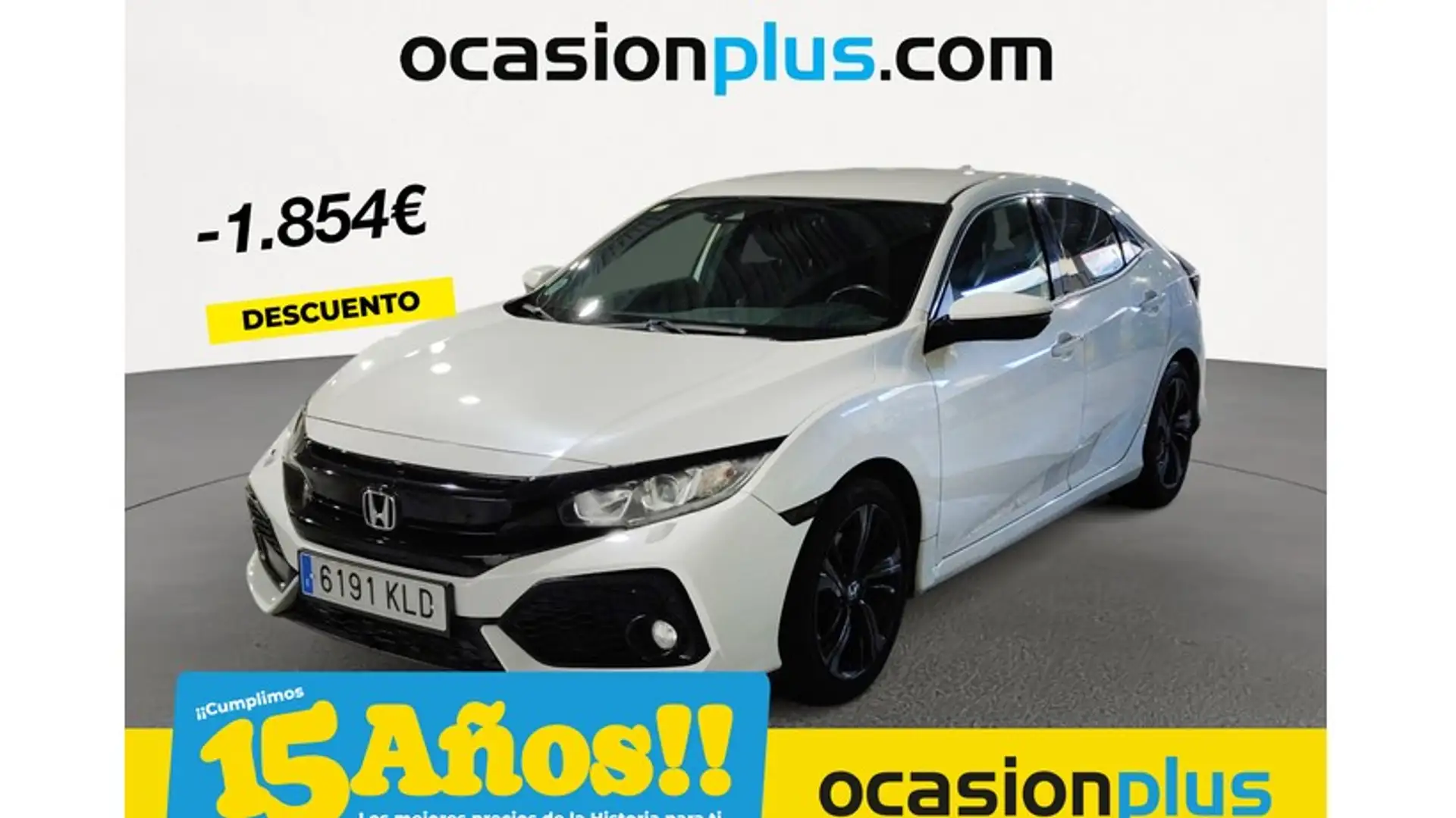 Honda Civic 1.6 i-DTEC Elegance Navi Blanc - 1