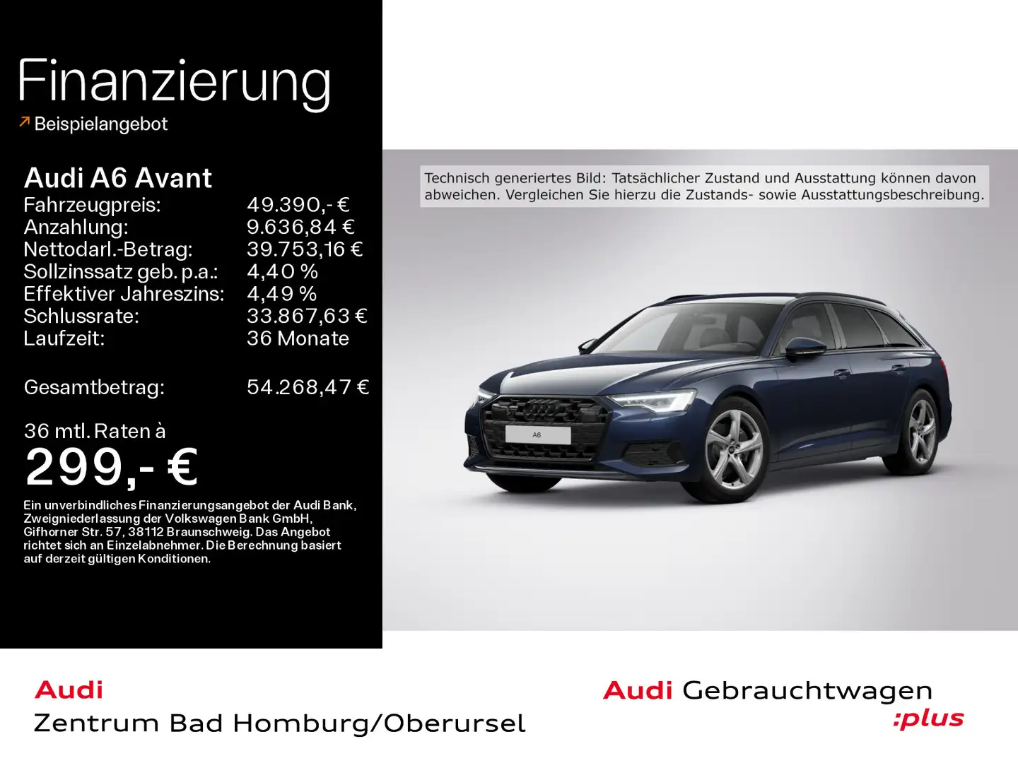 Audi A6 Sport advanced 45 TDI quattro*Navi*Matr Blau - 1