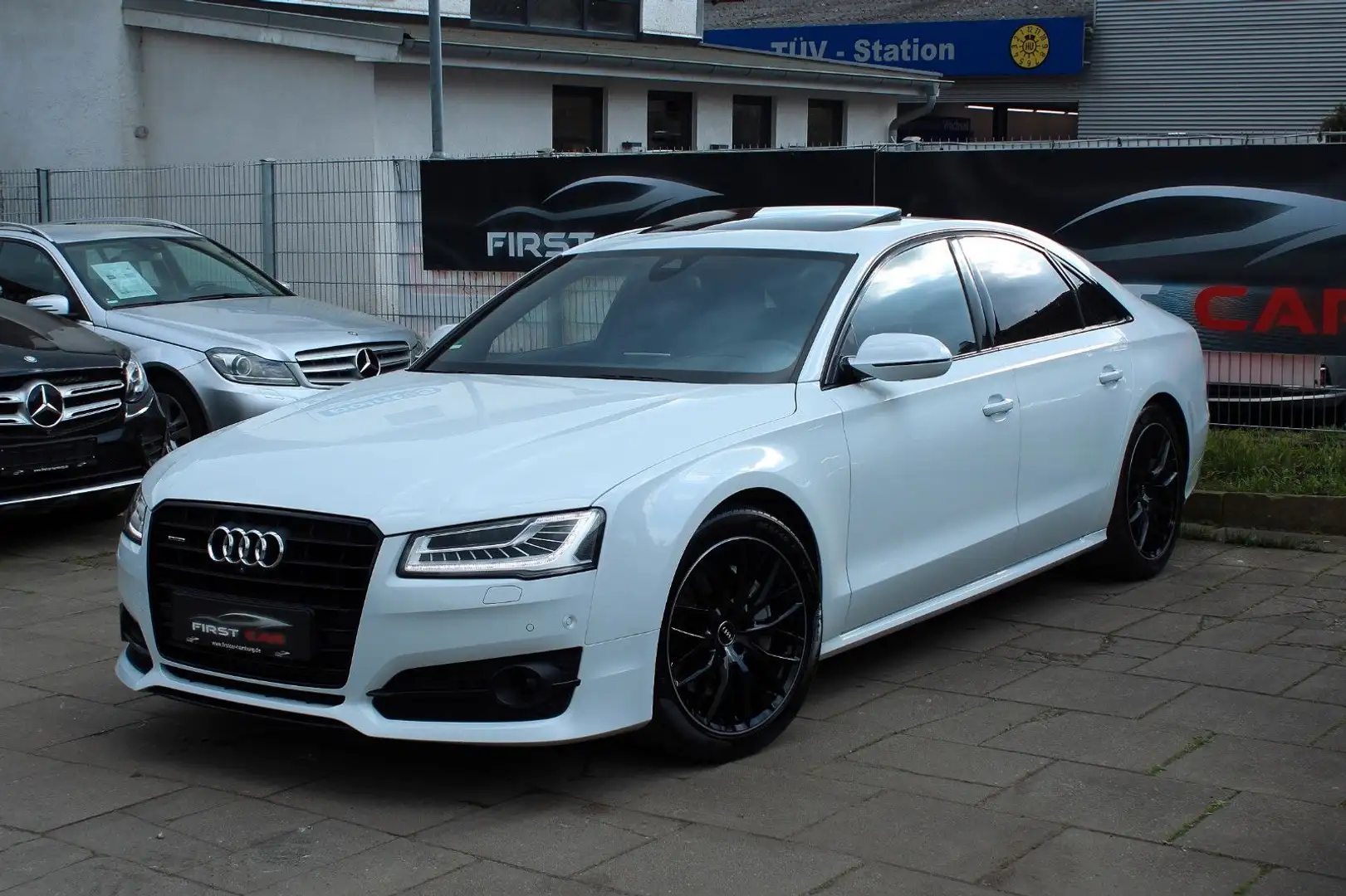 Audi A8 3.0 TDI Quattro|STANDHZ|360°|HUD|ACC|MATRIX| Weiß - 1