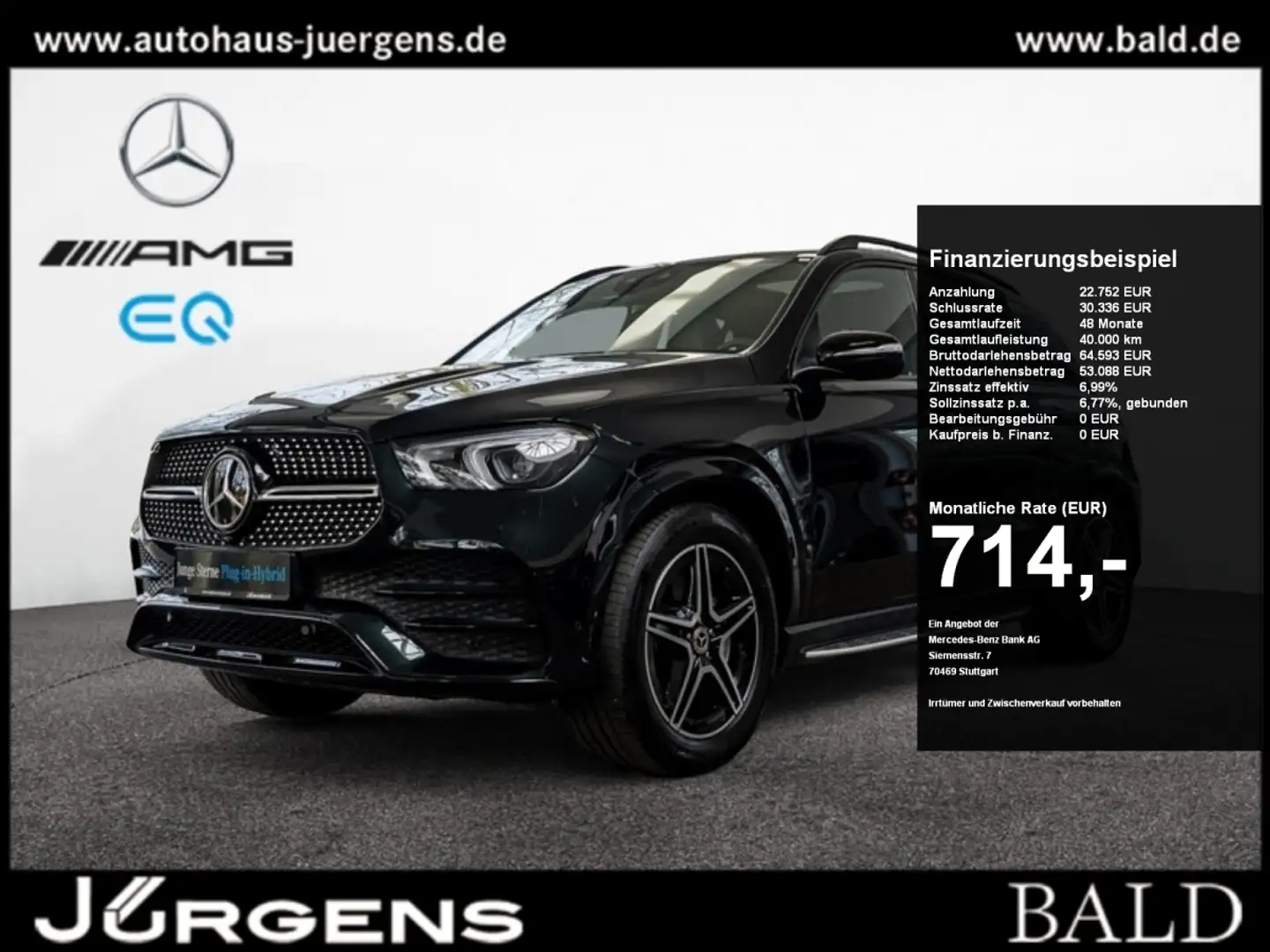 Mercedes-Benz GLE 350 e 4M AMG-Sport/Pano/Burm/Distr/Airm/AHK Groen - 1