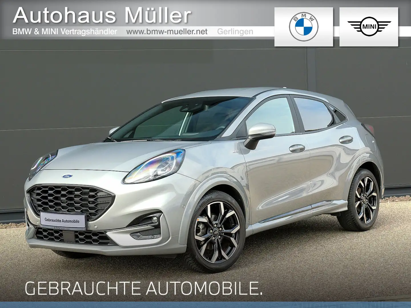 Ford Puma 1.0 ST-LINE X Aut Navi LED Park-Assist Cam Zilver - 1