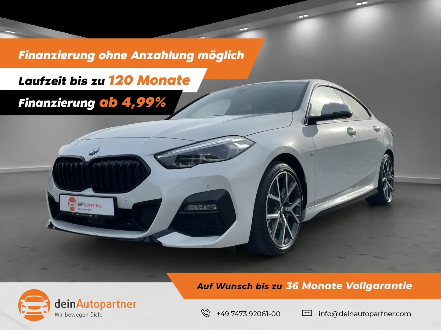 BMW 218 i GC M Sport AHK/LED/SHADOW LINE/LEDER Weiß - 1