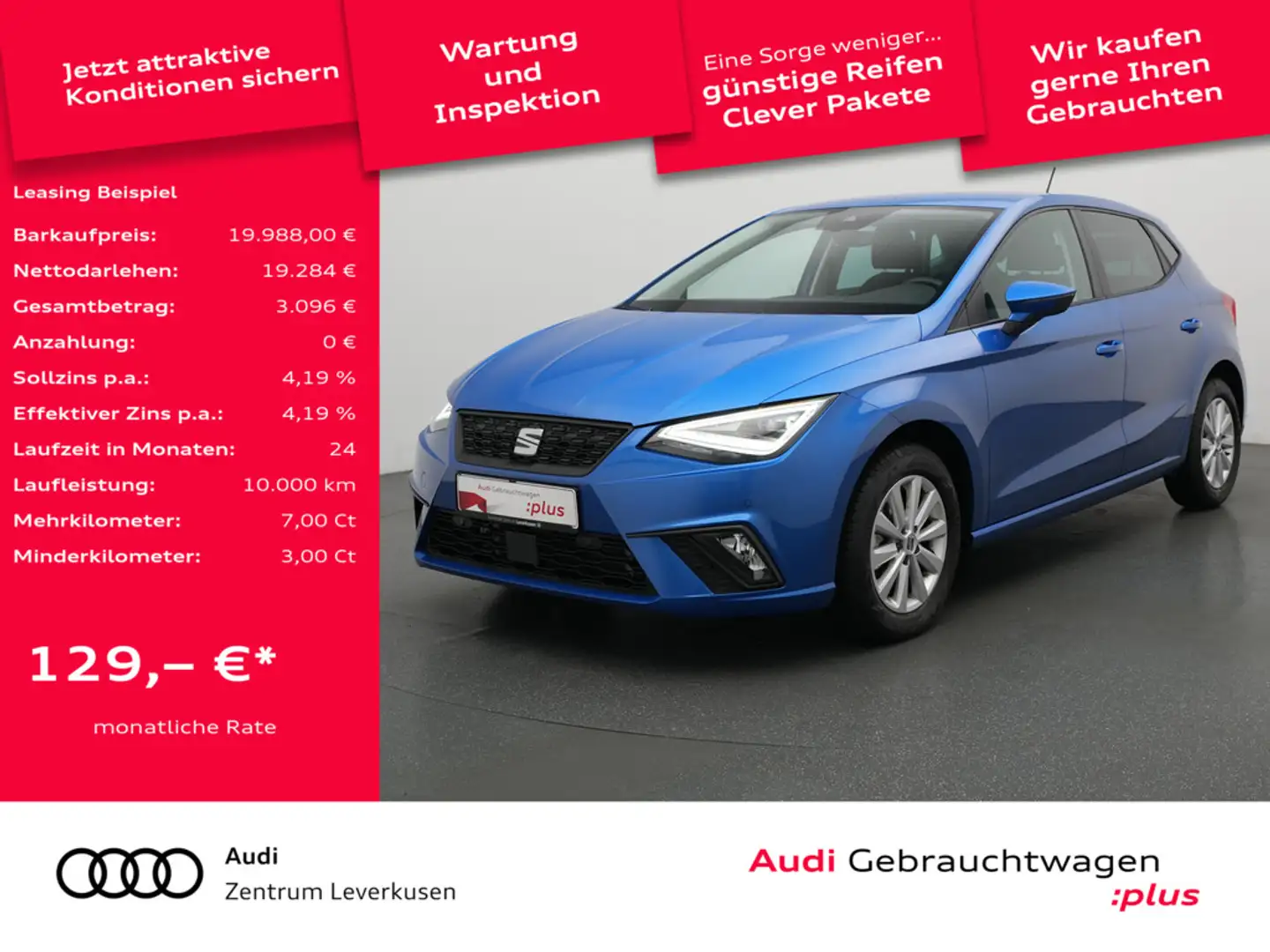 SEAT Ibiza Style NAVI VIRT ACC KAM CARPLAY SHZ LED Blau - 1