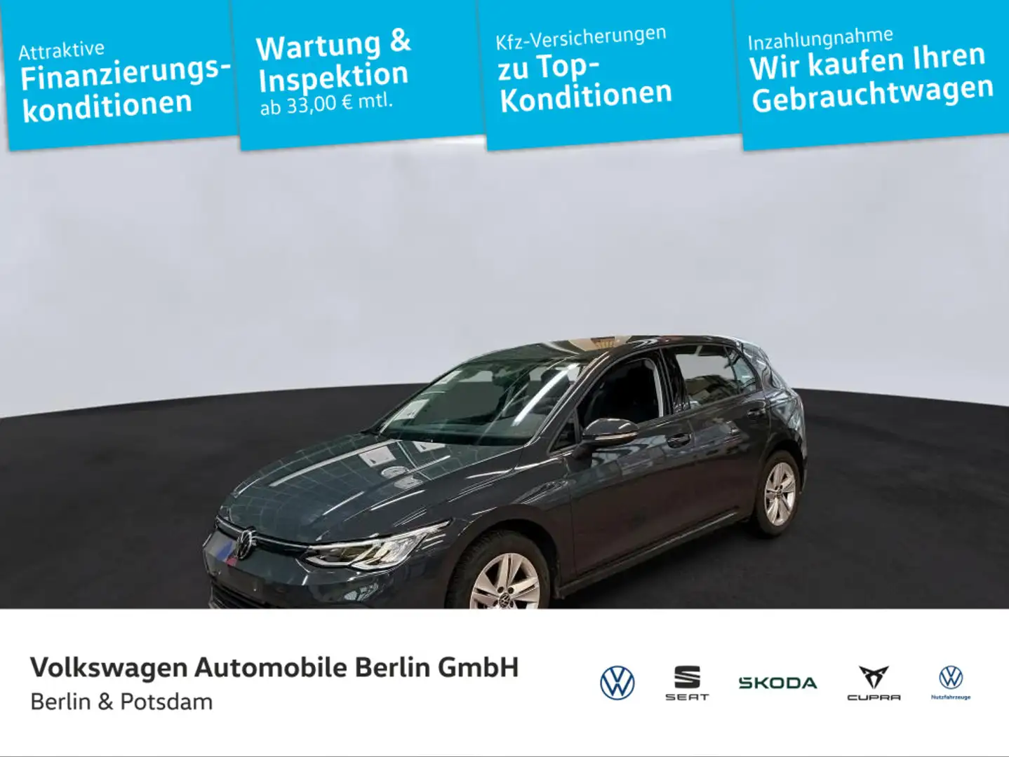 Volkswagen Golf VIII 1.0 eTSI DSG Life Navi APP Sitzhzg Grau - 1
