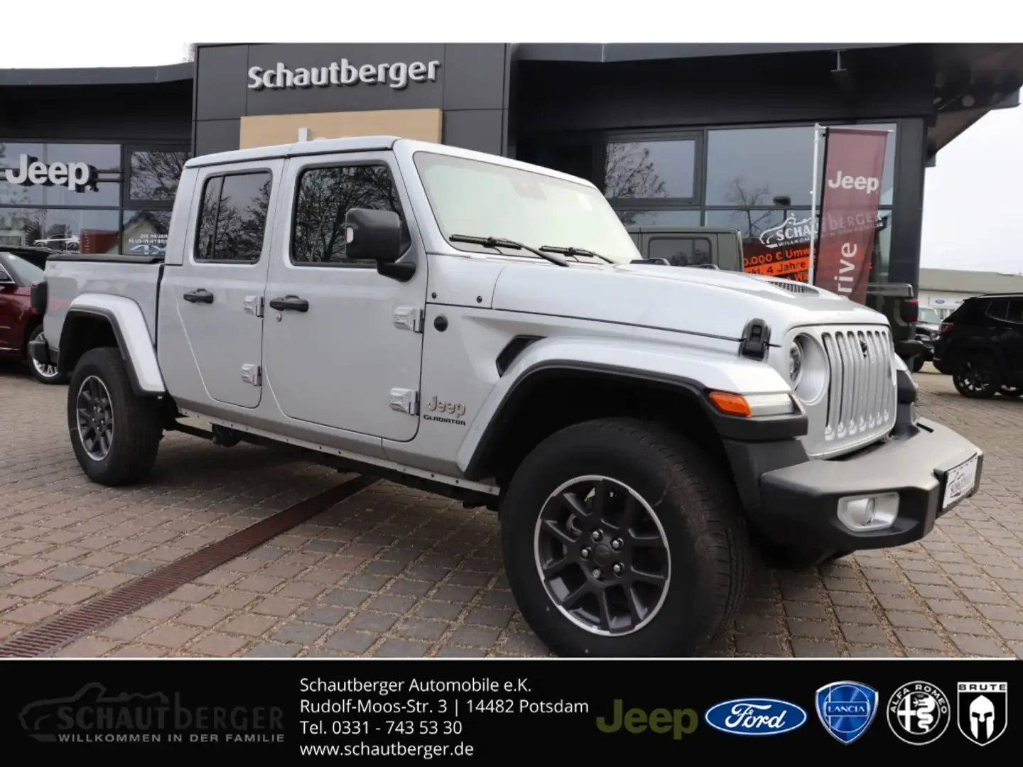 Jeep Gladiator Overland 4WD AHK, 3,5t AHL Silber - 1