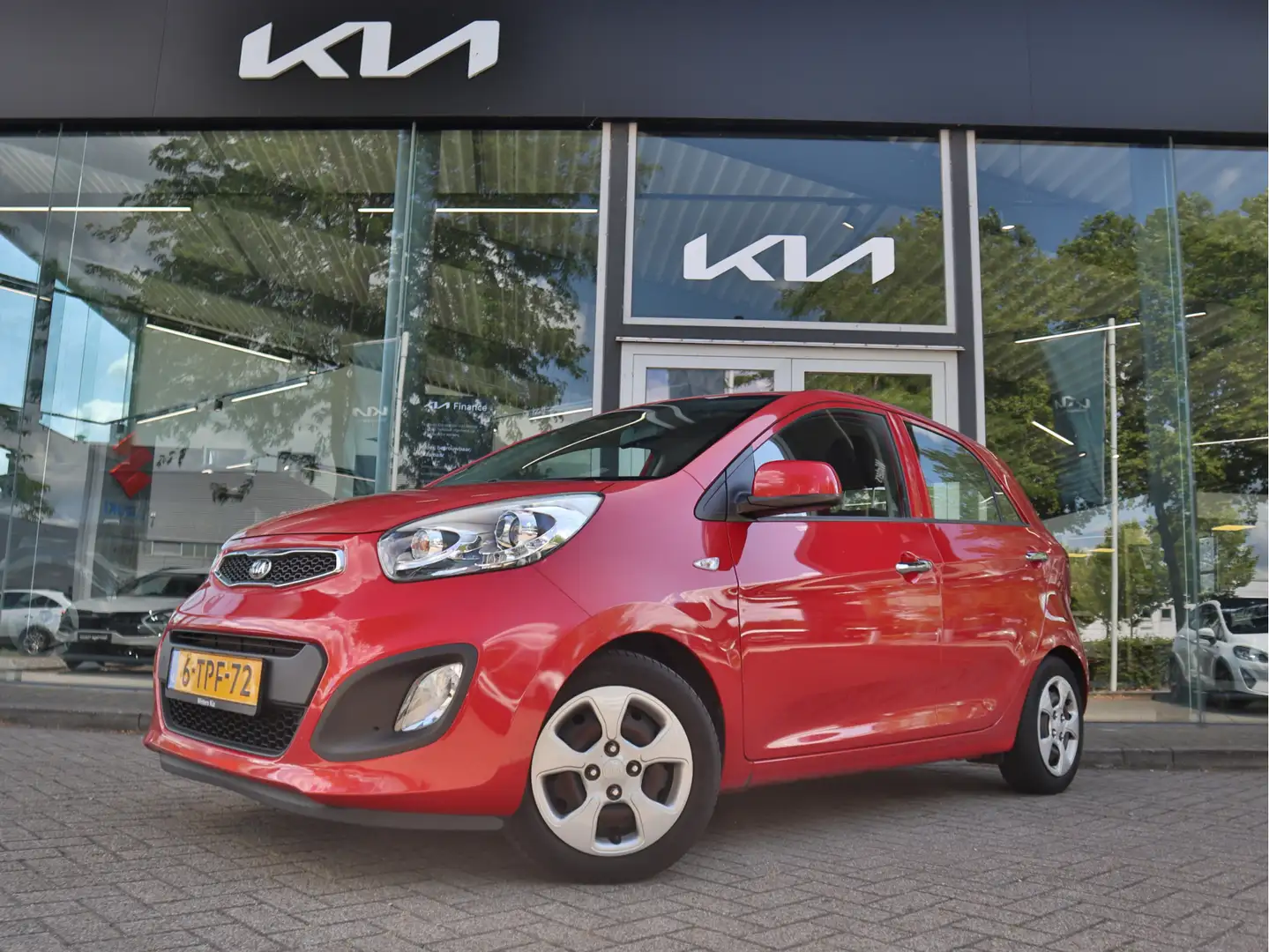 Kia Picanto 1.0 CVVT BusinessLine | Airco | Afneembare Trekhaa Rood - 1