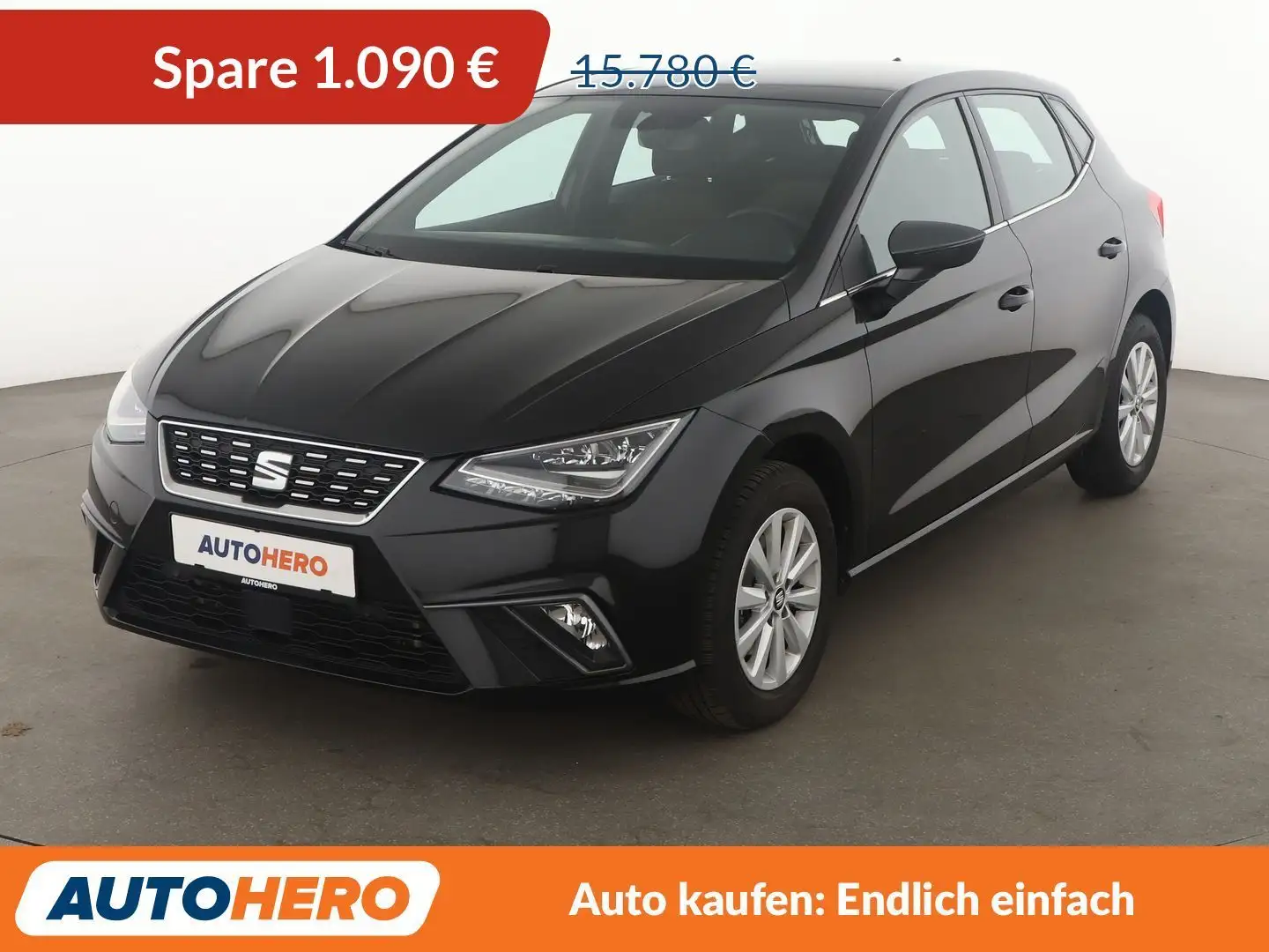SEAT Ibiza 1.0 TSI XCellence Aut.*ACC*CAM*PDC*SHZ* Schwarz - 1