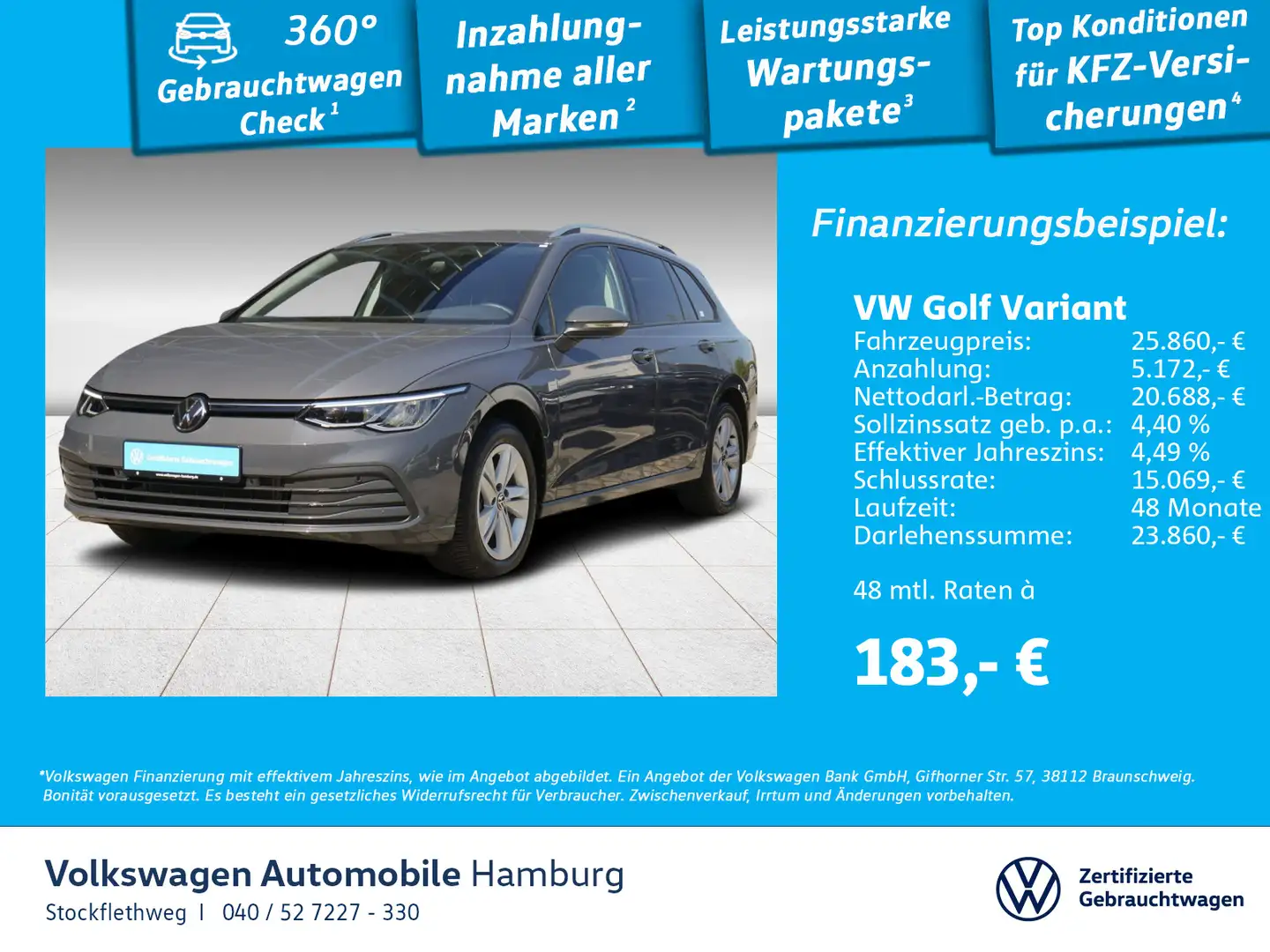 Volkswagen Golf Variant Golf VIII Variant 2.0 TDI DSG Kamera Navi AHK Grijs - 1