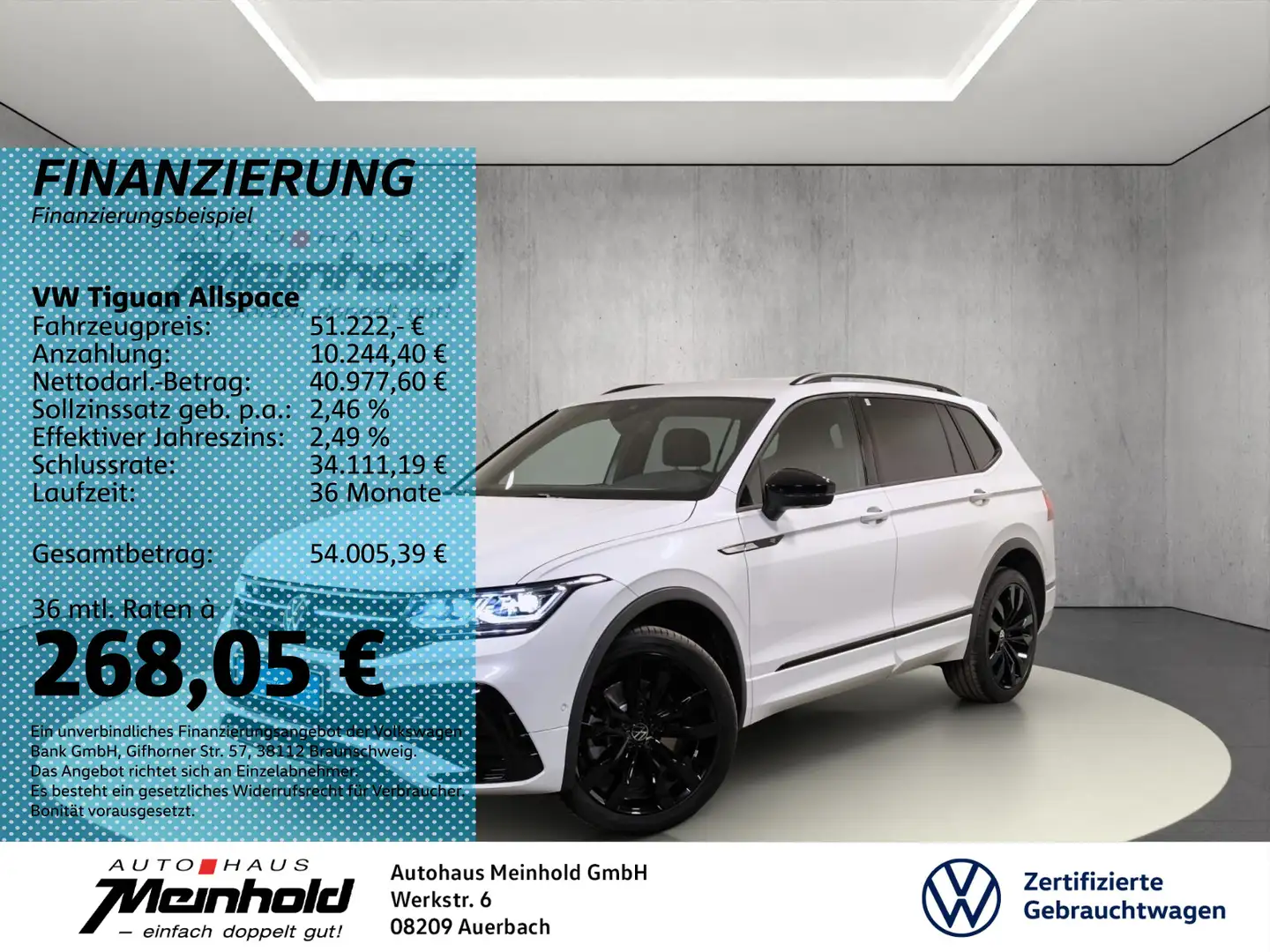 Volkswagen Tiguan Allspace 2.0 TDI DSG 4M R-Line Black Styl Weiß - 1